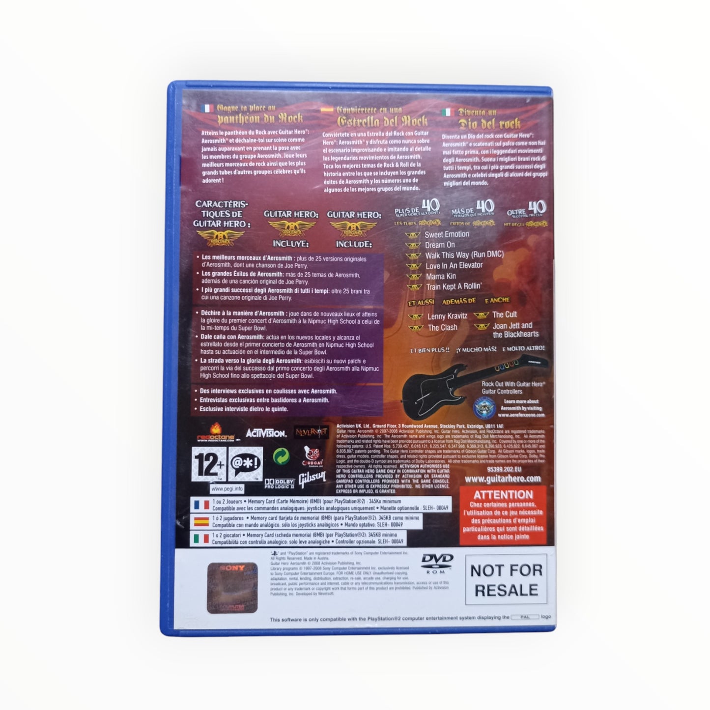 Guitar Hero Aerosmith playstation 2 (PS2)