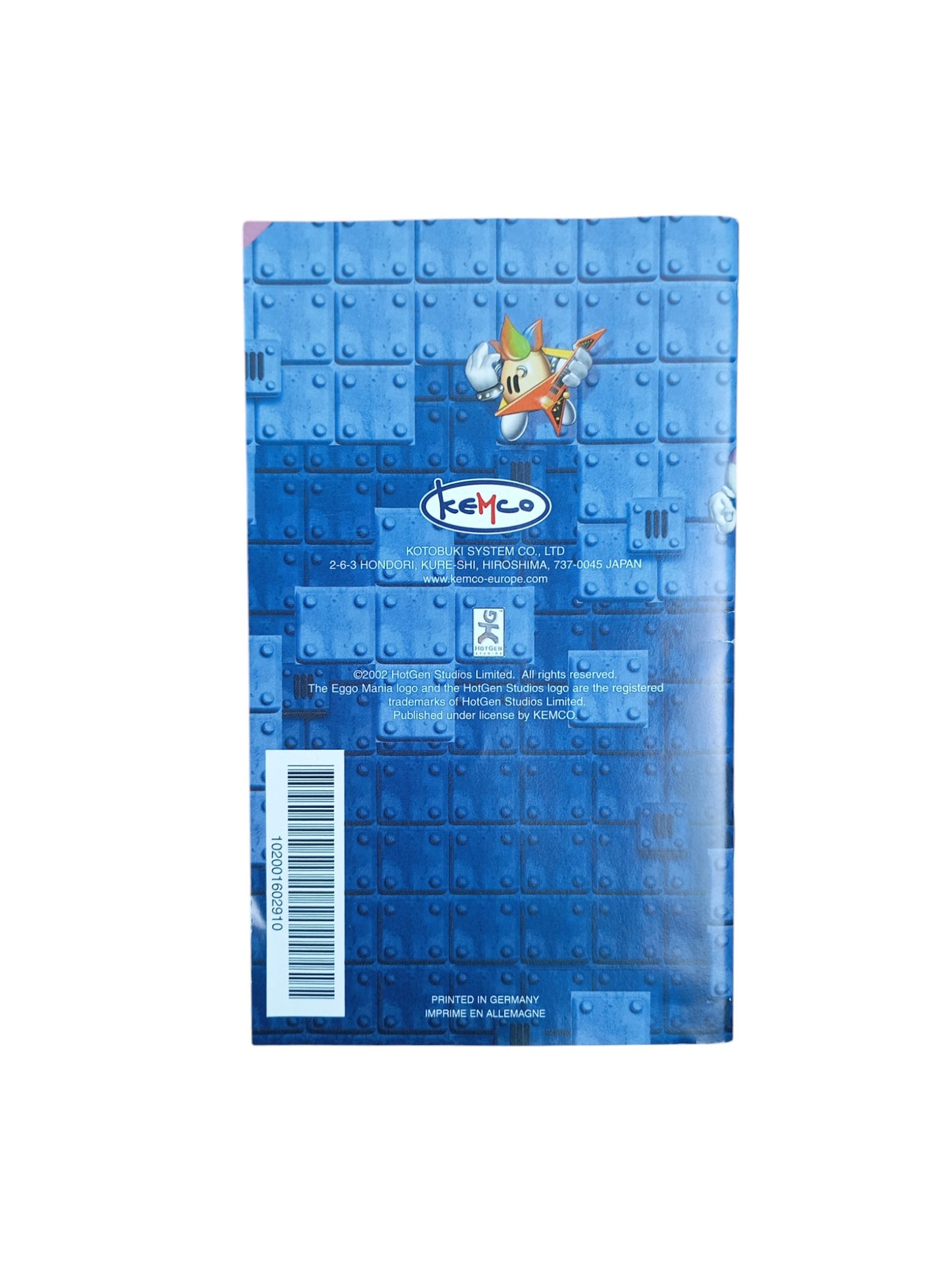 Notice Eggo Mania GameCube