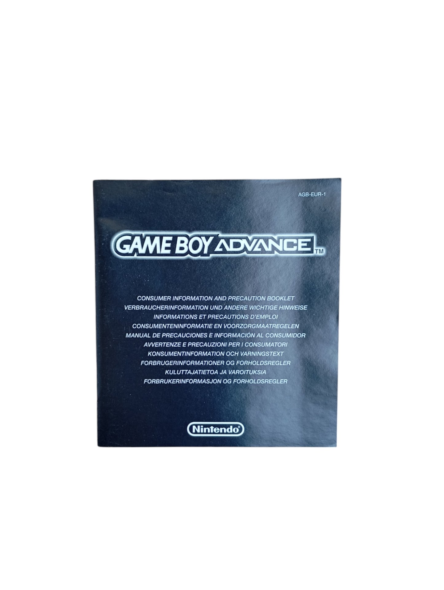 Notice Sécurité EUR-1 Game Boy Advance