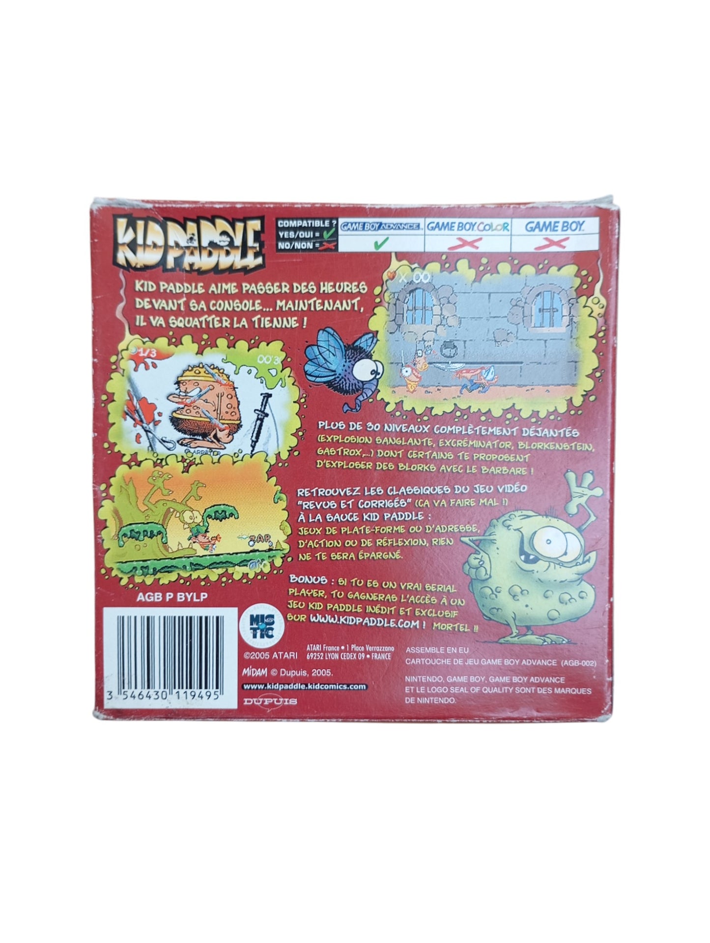 Kid Paddle en boîte Game Boy Advance