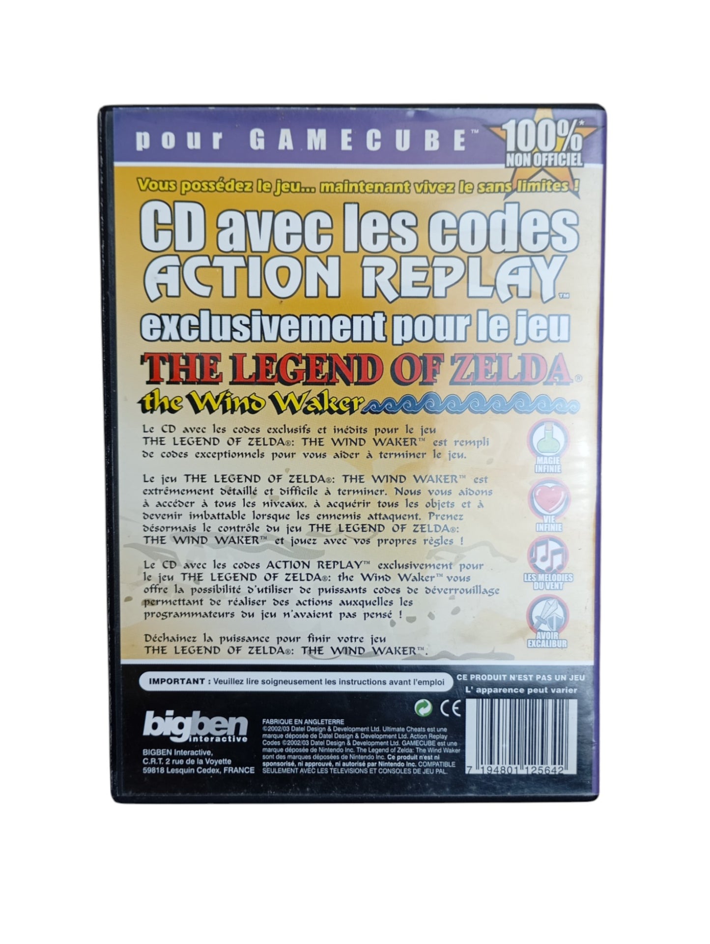 Action Replay CD : The Legend Of Zelda : The Wind Waker