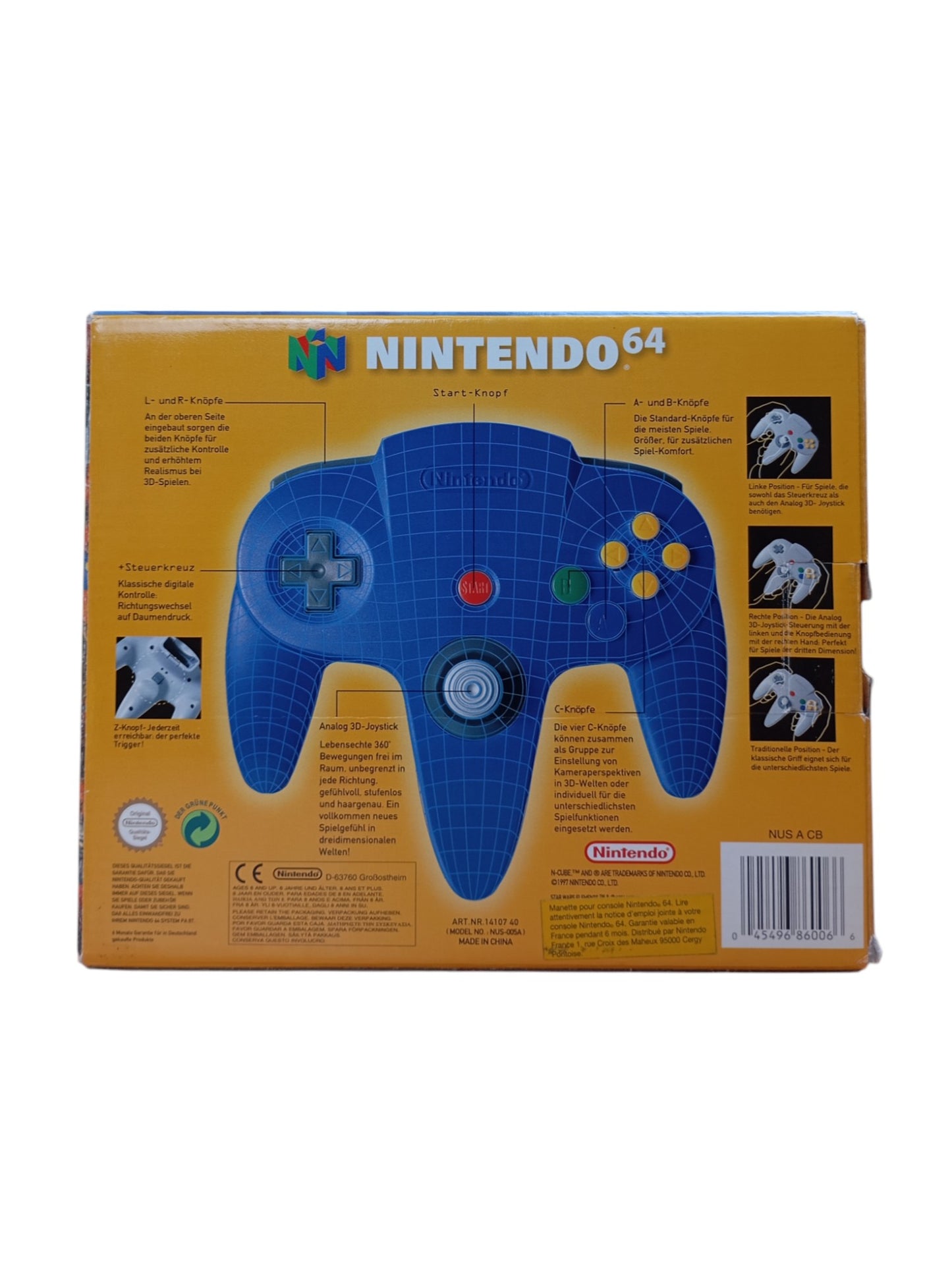 Boîte seule Manette Bleue Nintendo 64