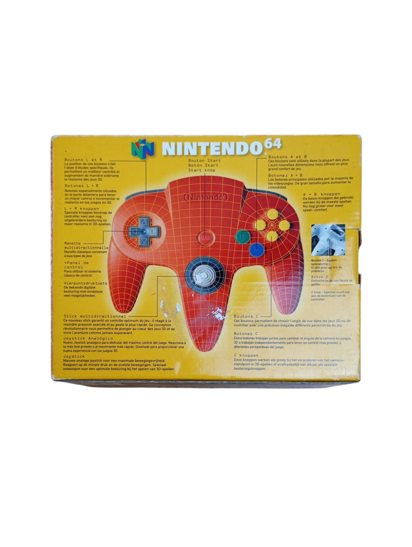 Manette Rouge Nintendo 64 en boîte