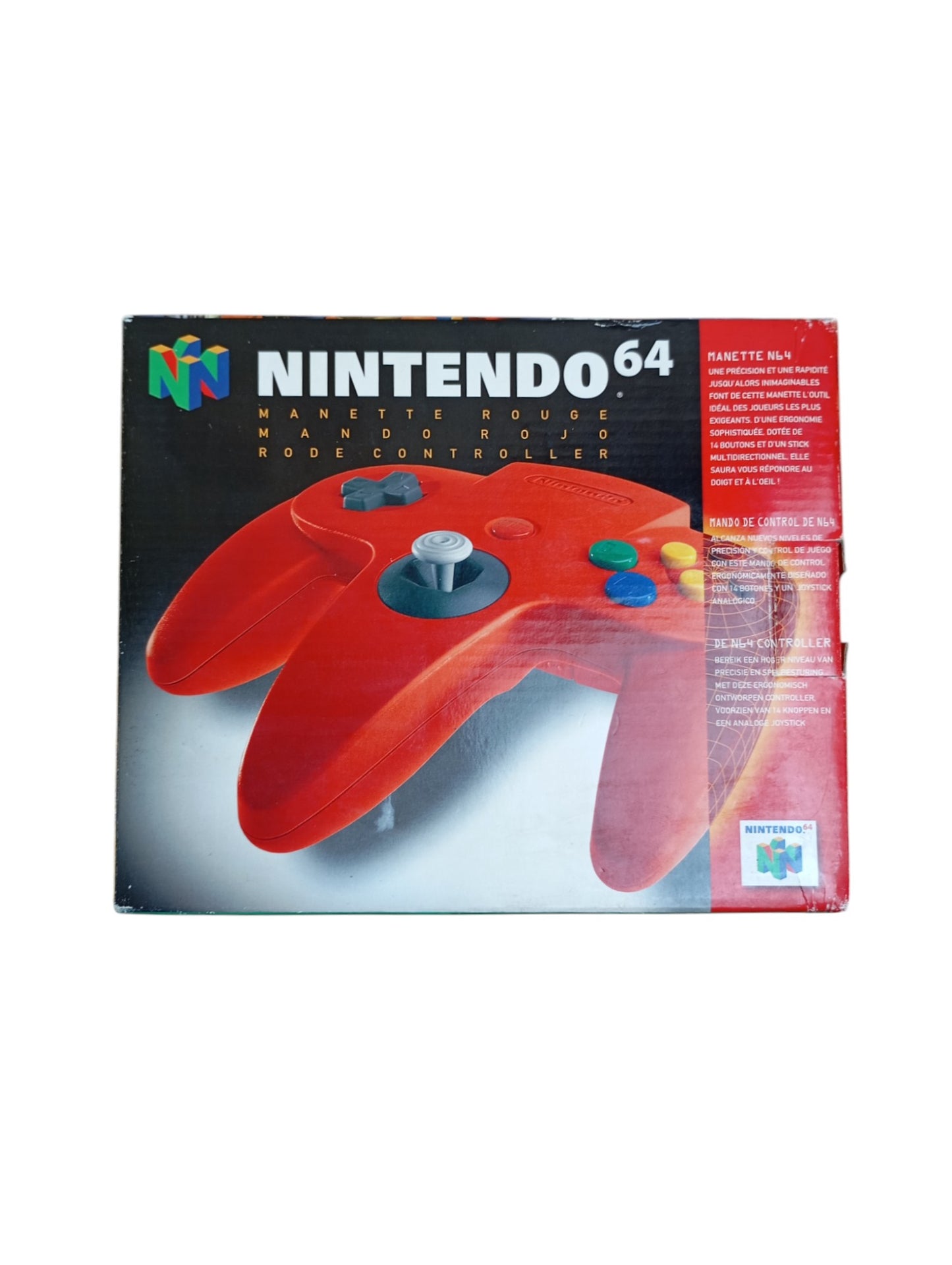 Manette Rouge Nintendo 64 en boîte