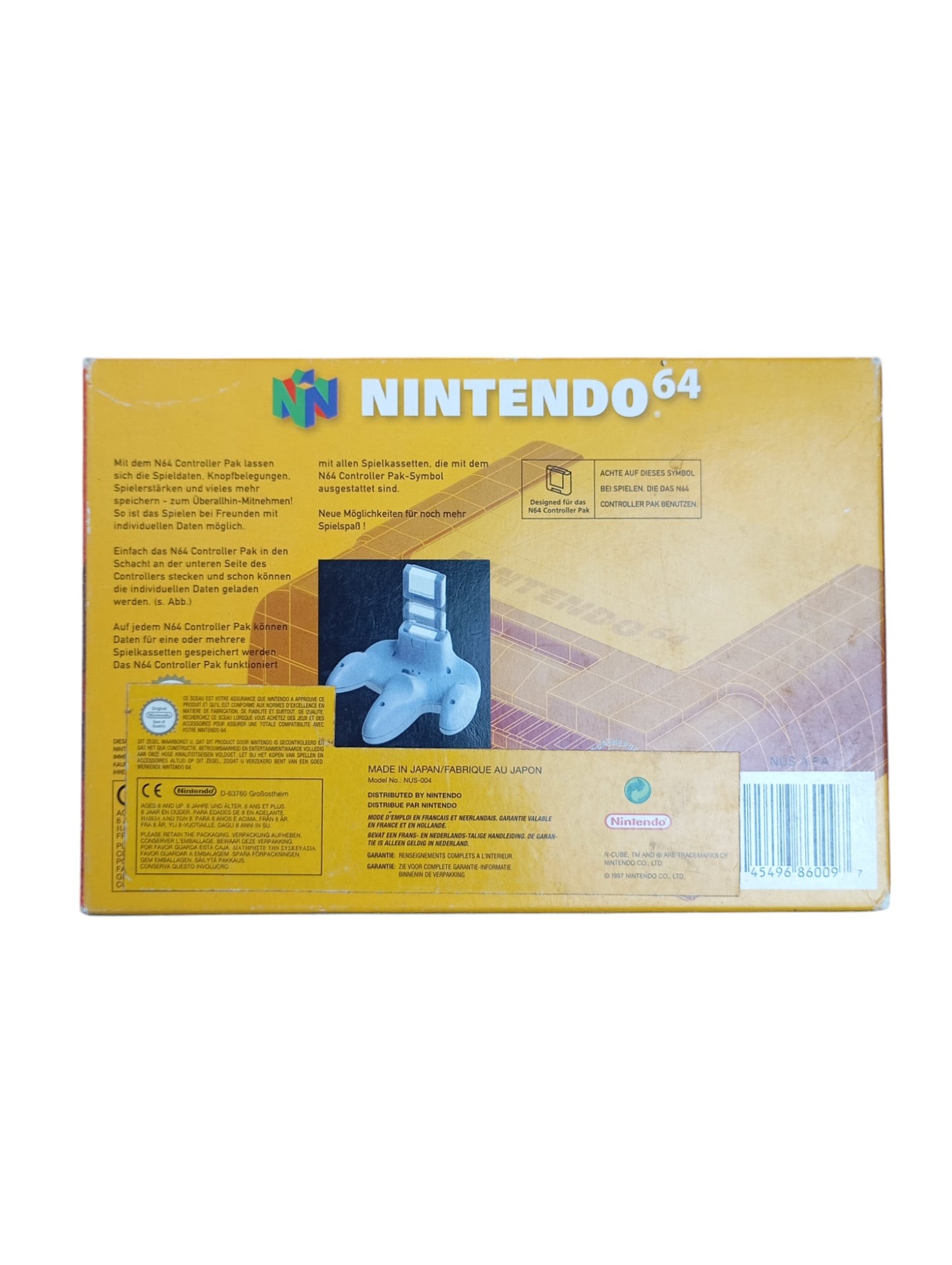 Boîte seule Controller Pak Nintendo 64 (FRA/HOL)