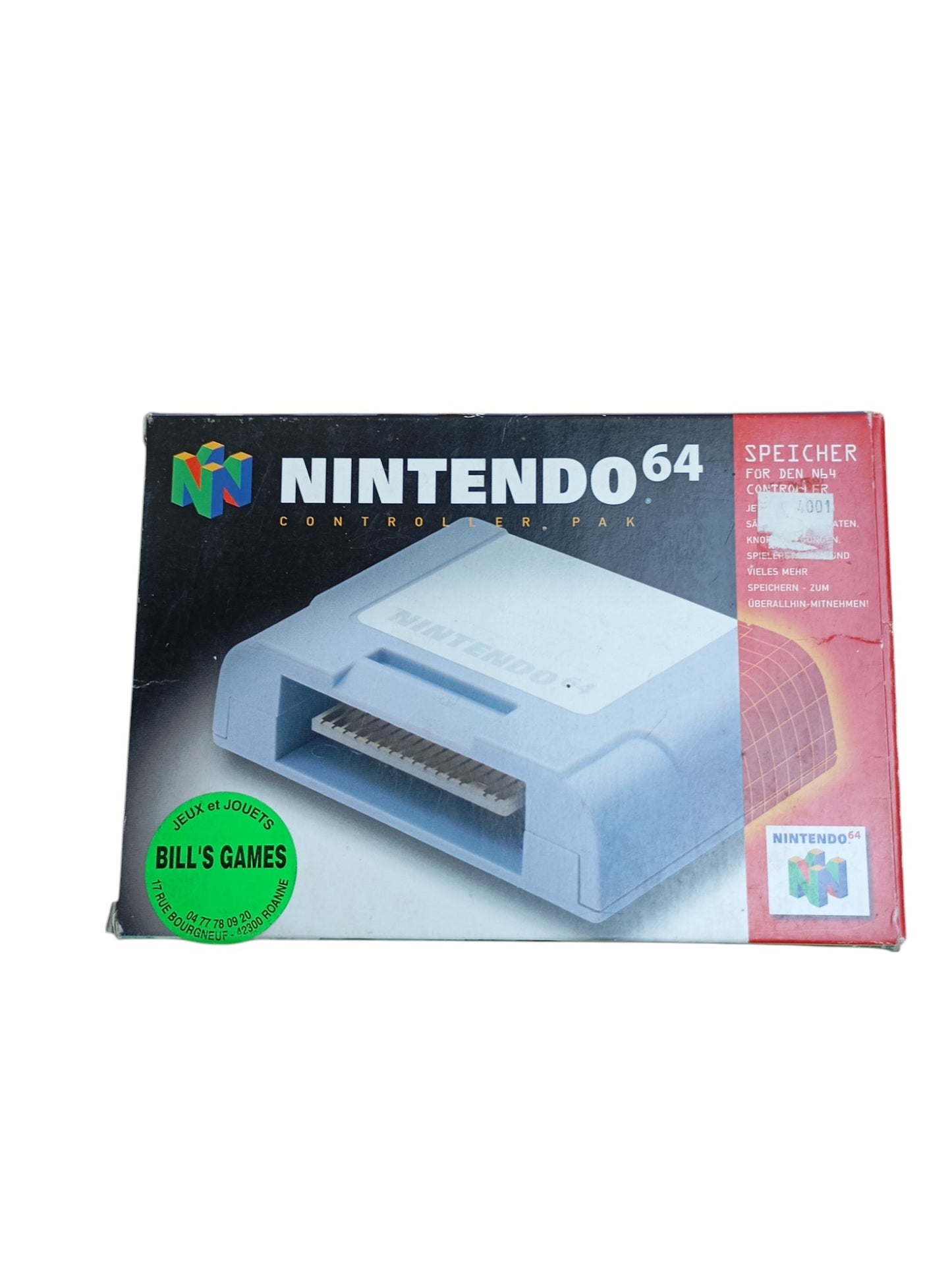 Boîte seule Controller Pak Nintendo 64 (FRA/HOL)