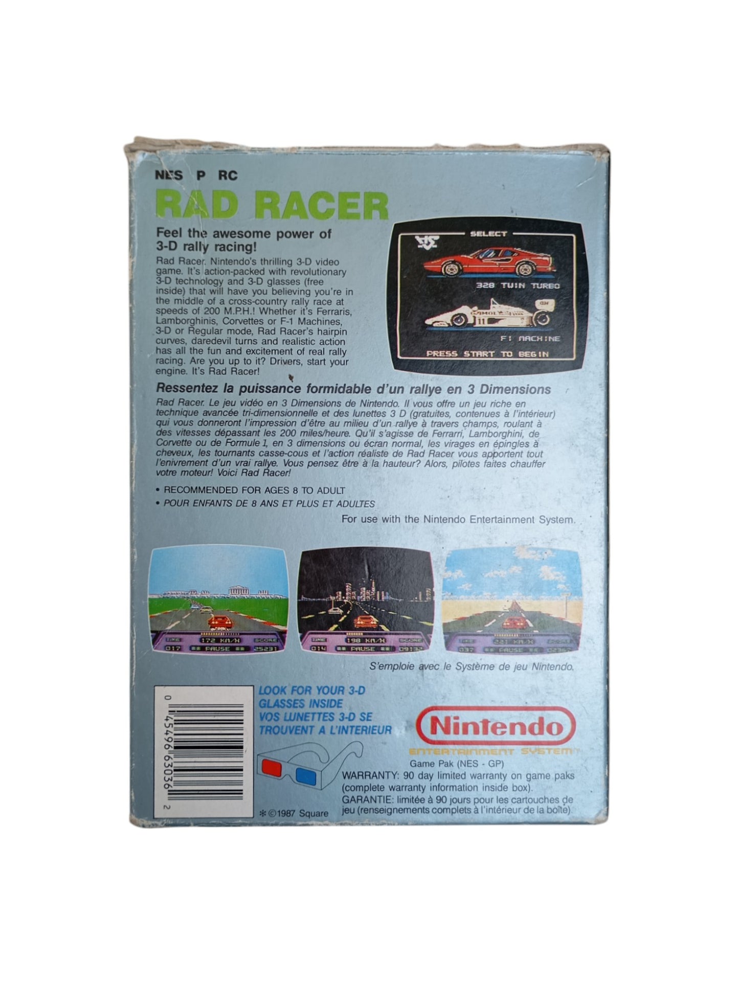 Rad Racer NES