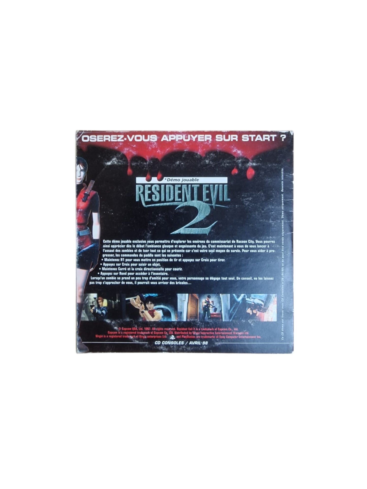 Exlusif CD consoles Résident Evil 2 Playstation 1 (PS1)