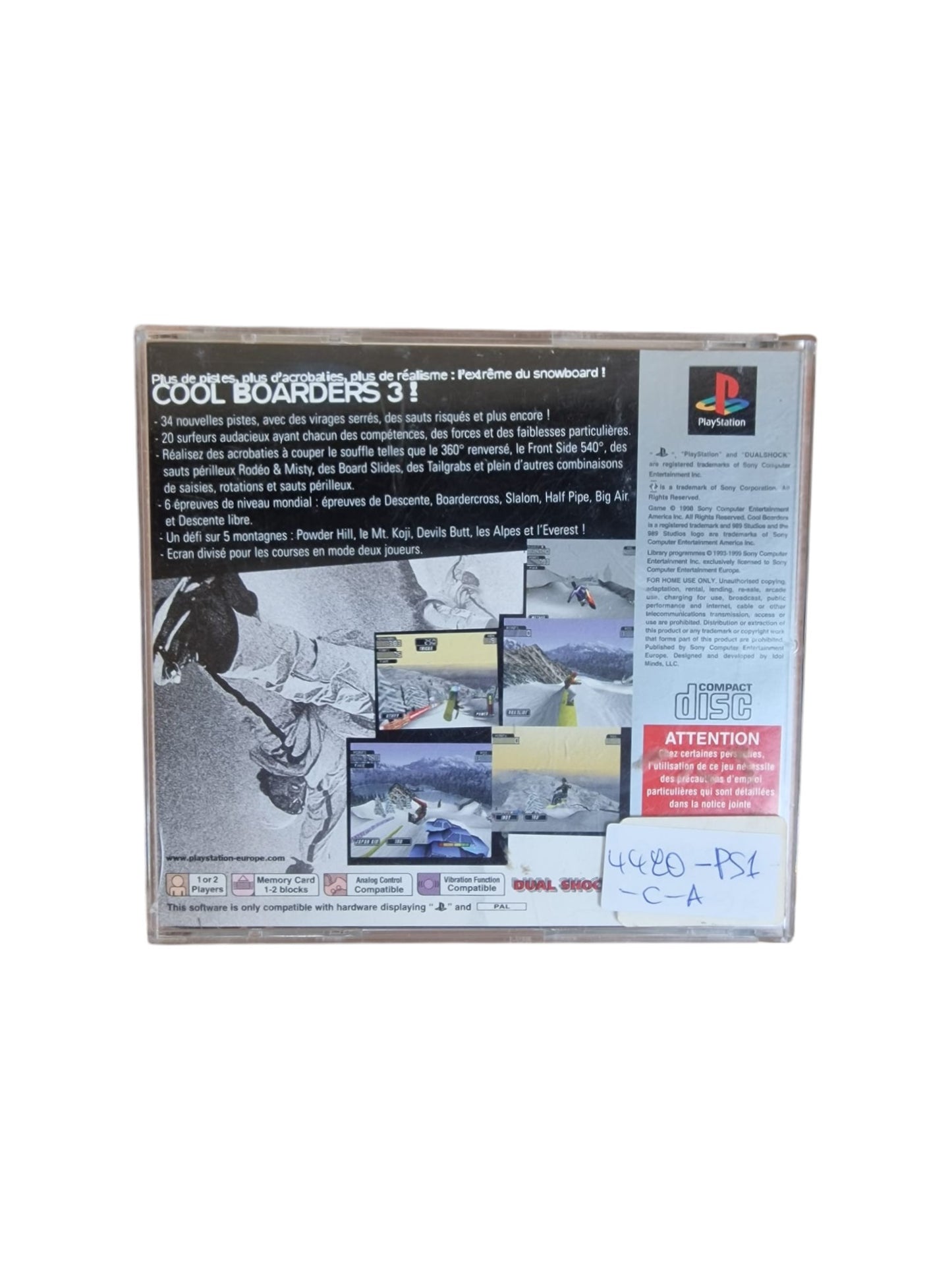 Cool Boarders "Version Platinium" Playstation 1 (PS1)