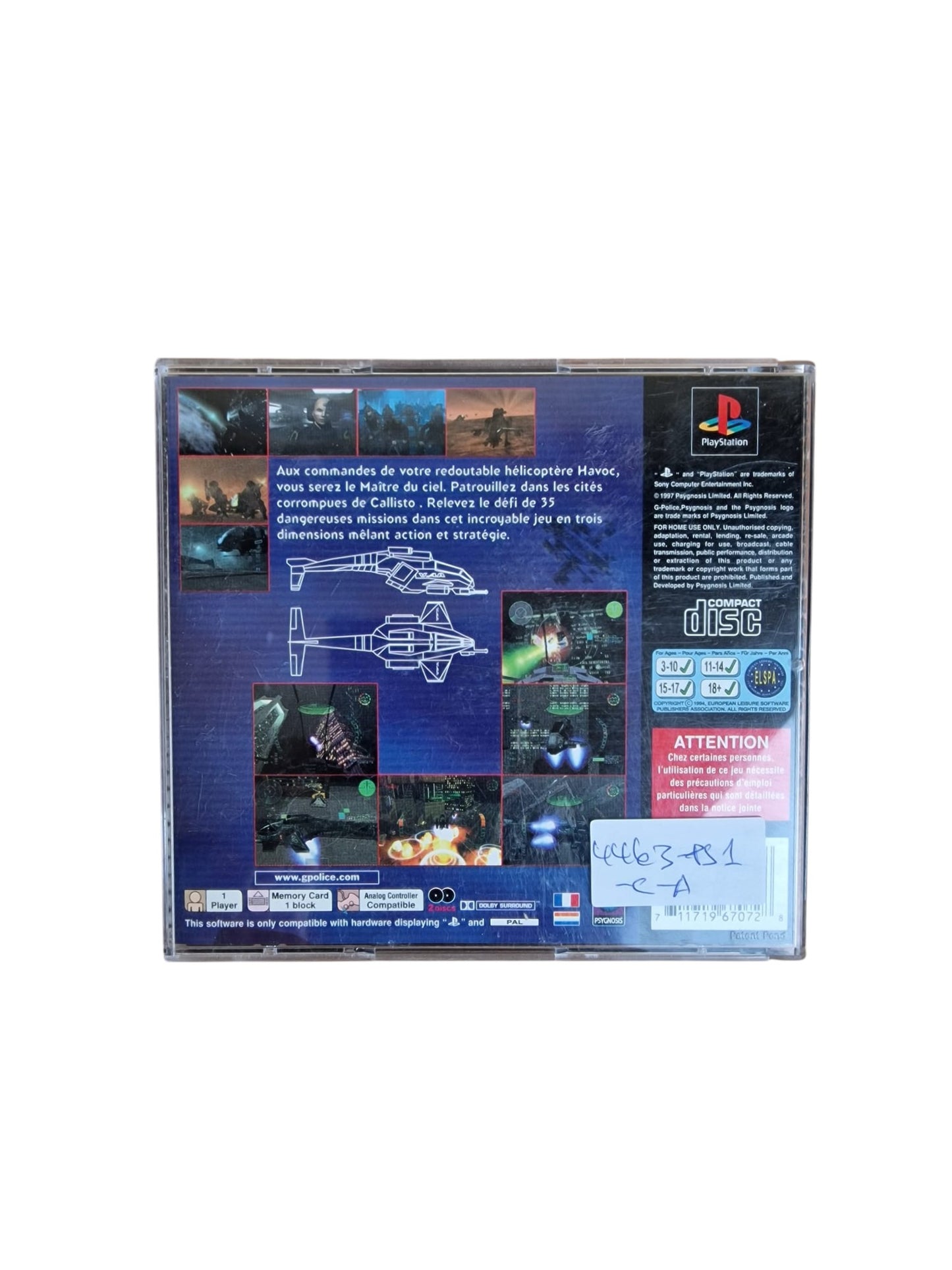 G-Police Playstation 1 (PS1)