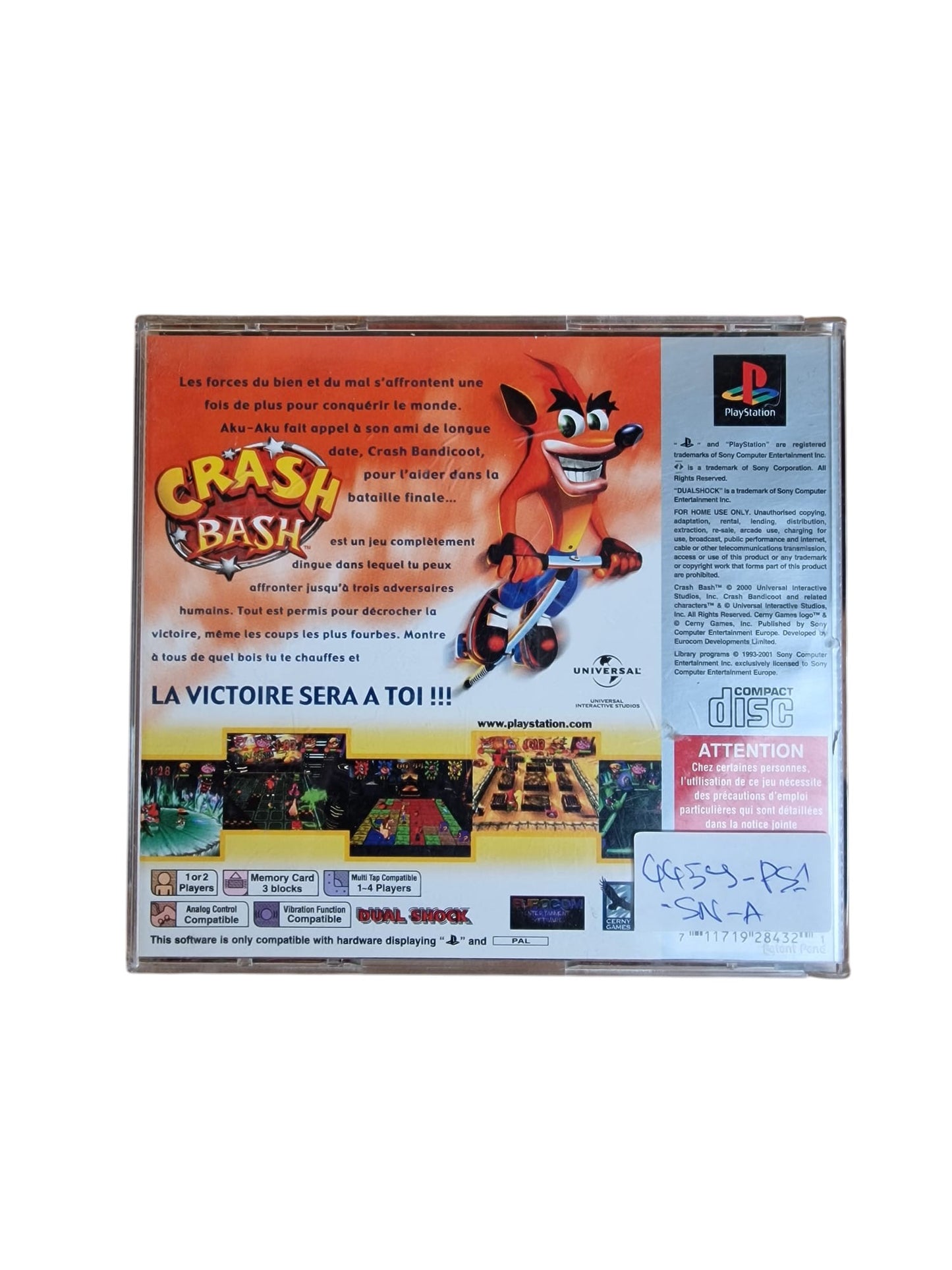 Crash Bash "Version Platinium" Playstation 1 (PS1)