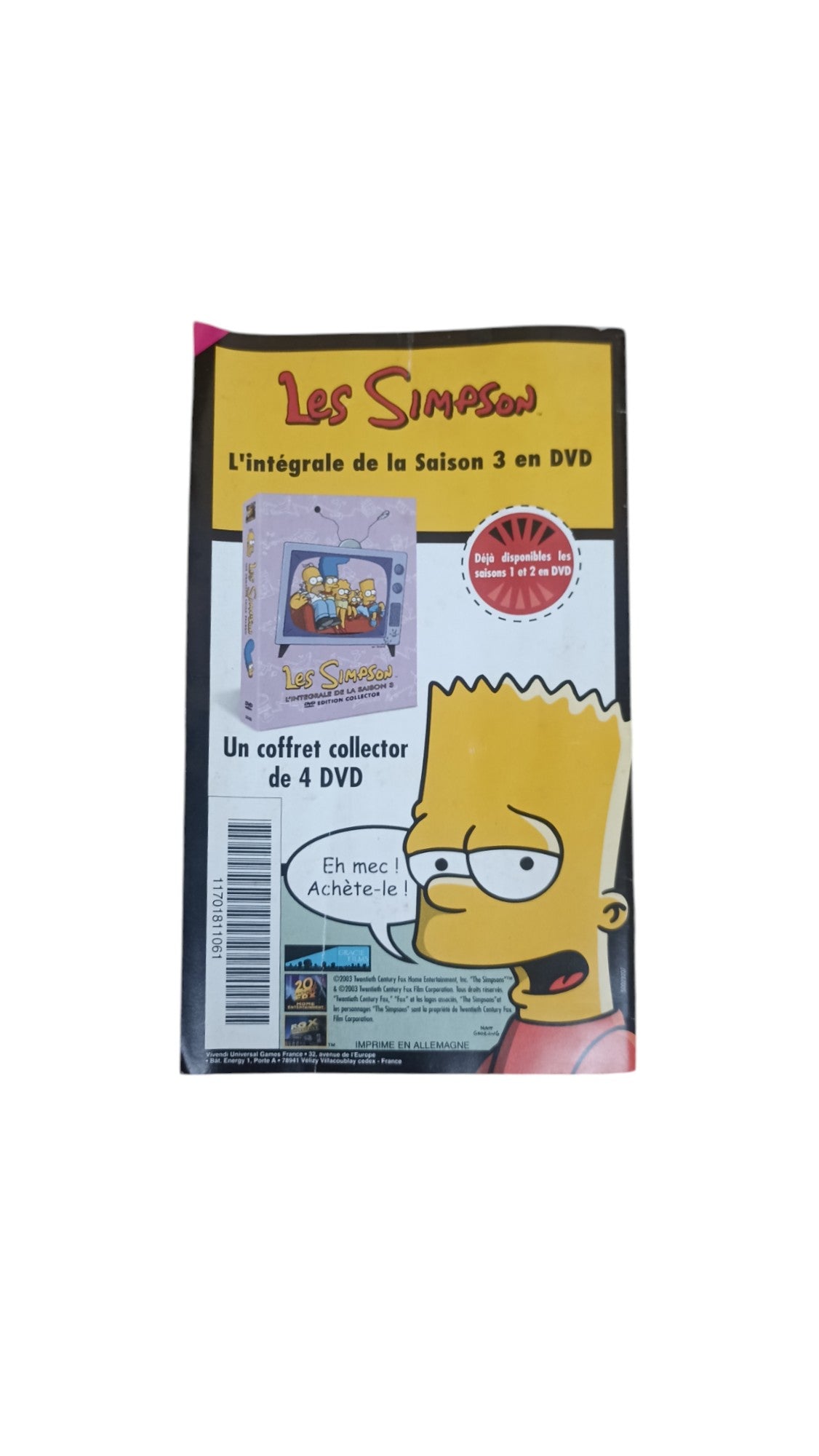 Notice The Simpsons : Hit & Run GameCube