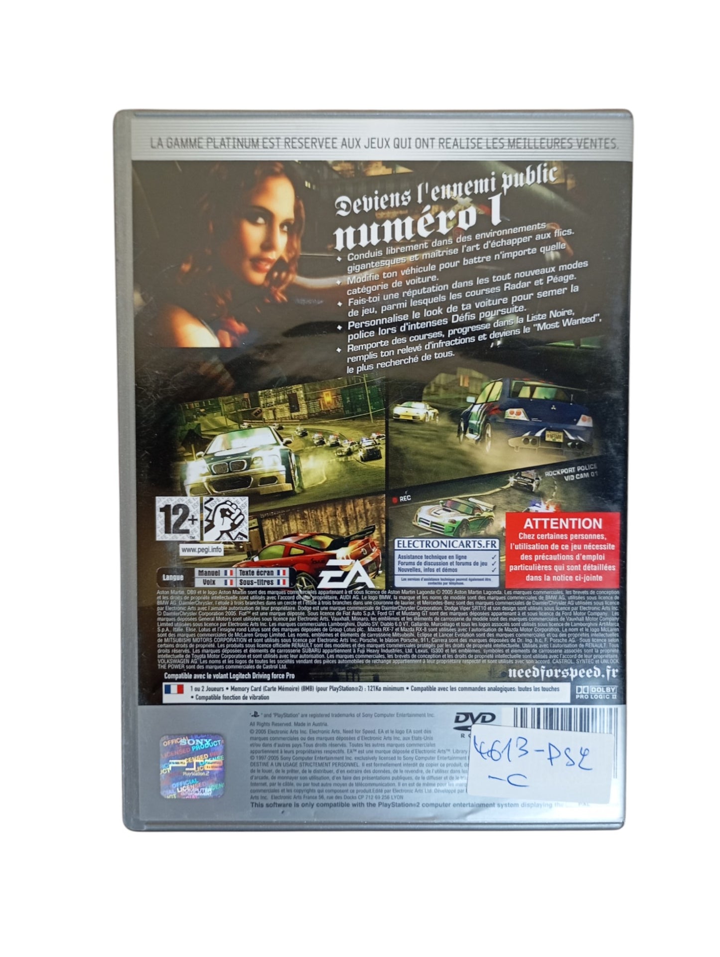 Need for Speed : Most Wanted Edition Platinum Playstation 2 (PS2)