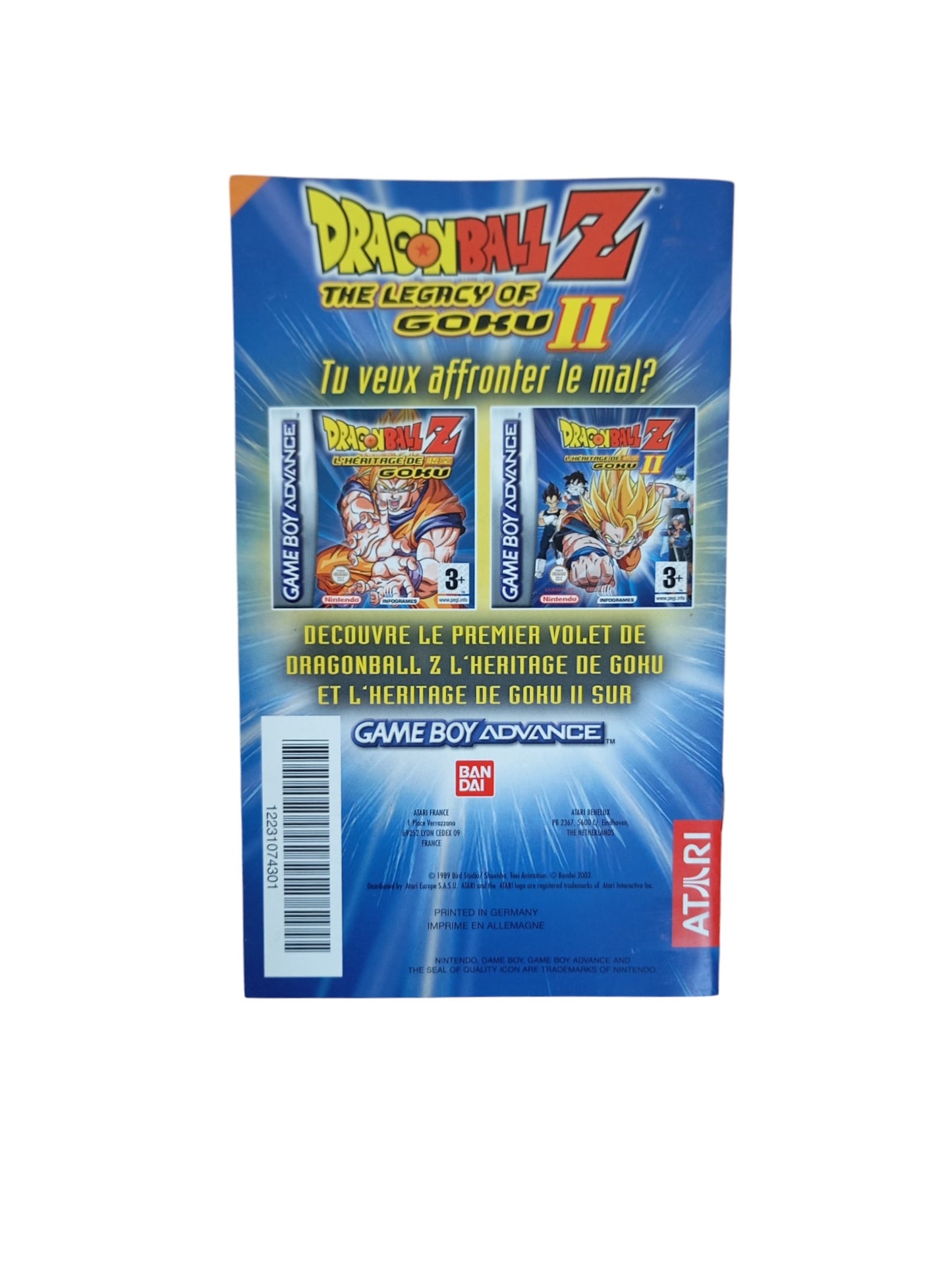 Notice Dragon Ball Z budokai GameCube