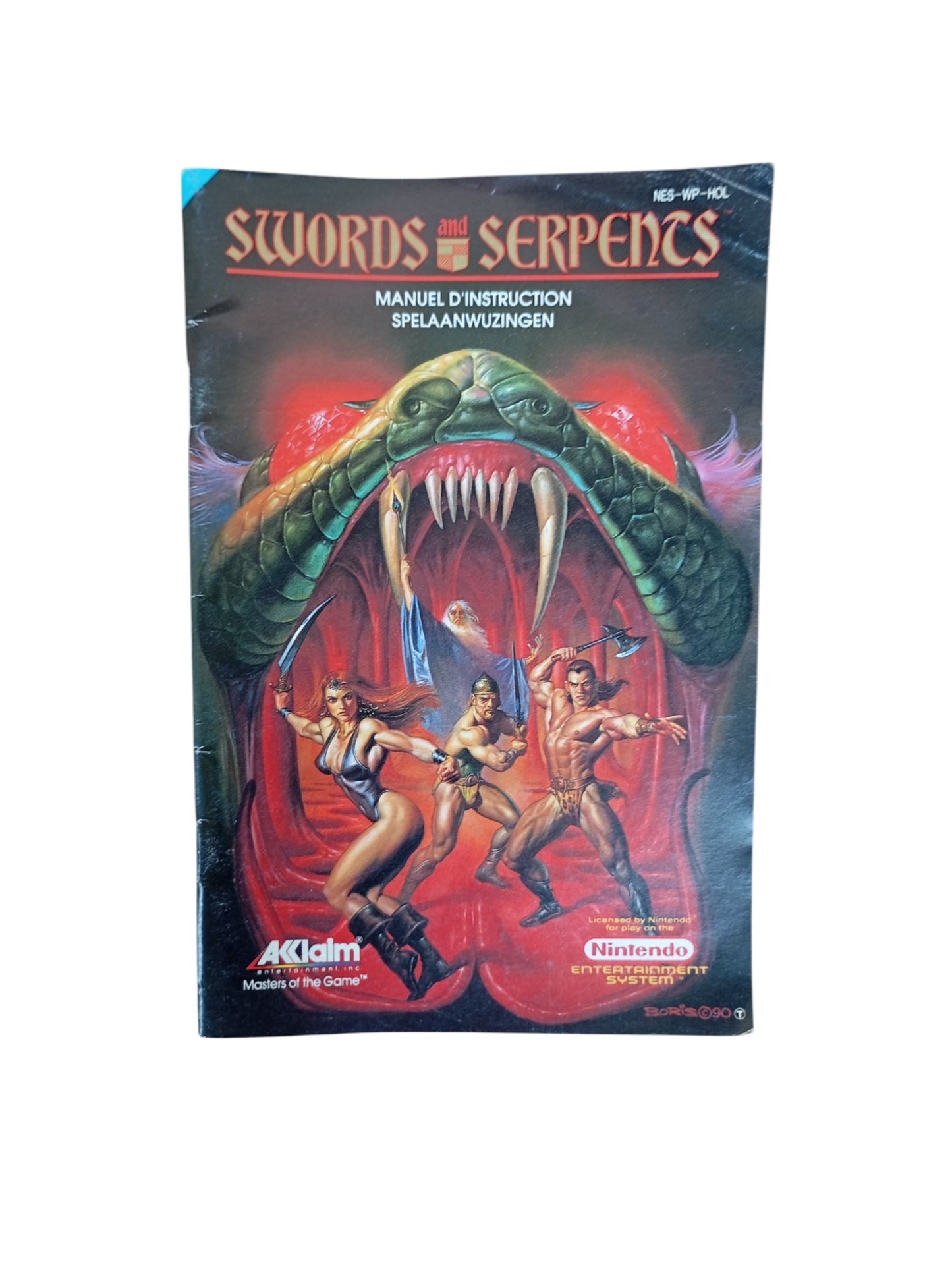 Notice Swords And Serpents NES