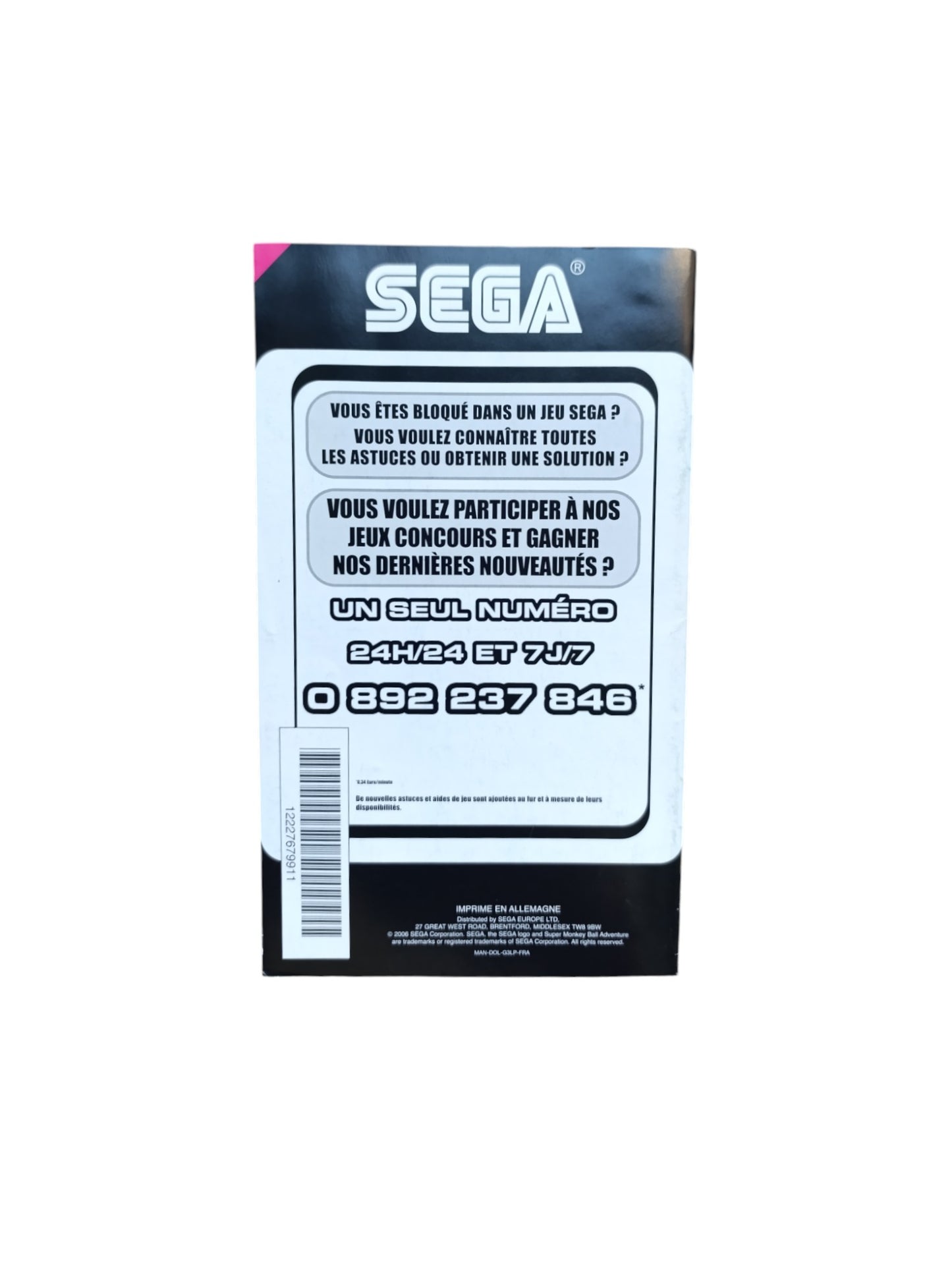 Notice Super Monkey Ball Adventure