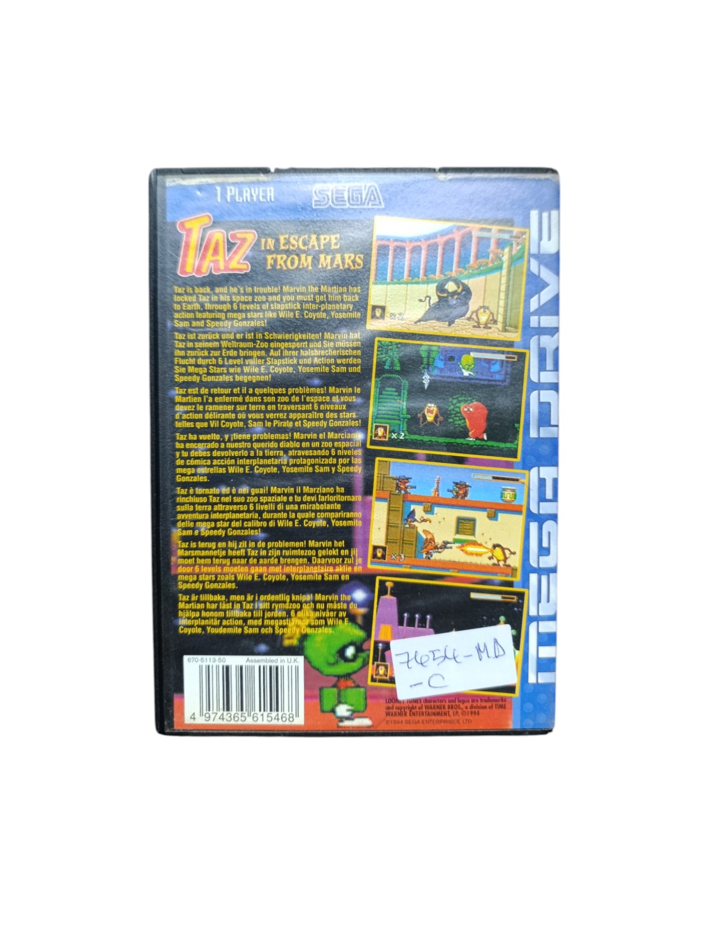 Taz in Escape from Mars Megadrive