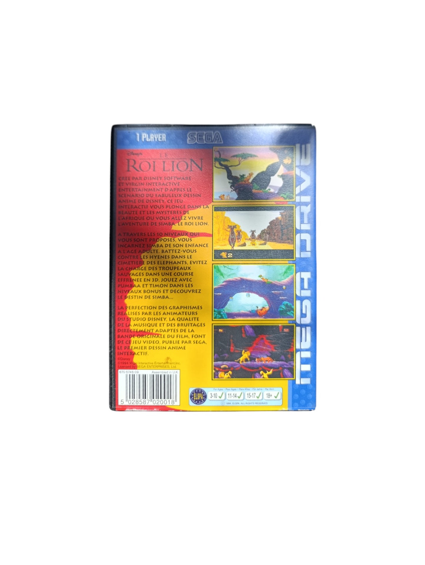 Le Roi Lion Megadrive PAL FRA