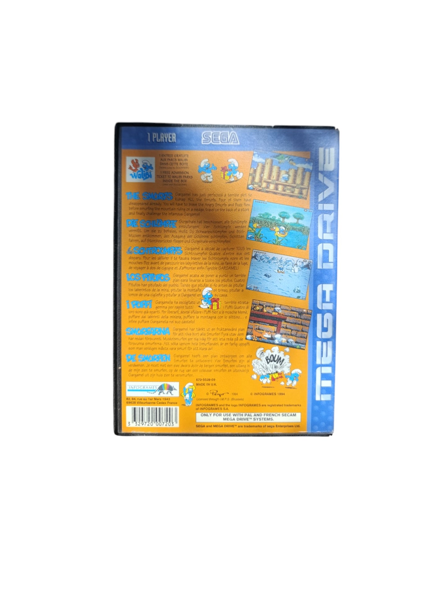 Les Schtroumpfs – SEGA Mega Drive – Version PAL