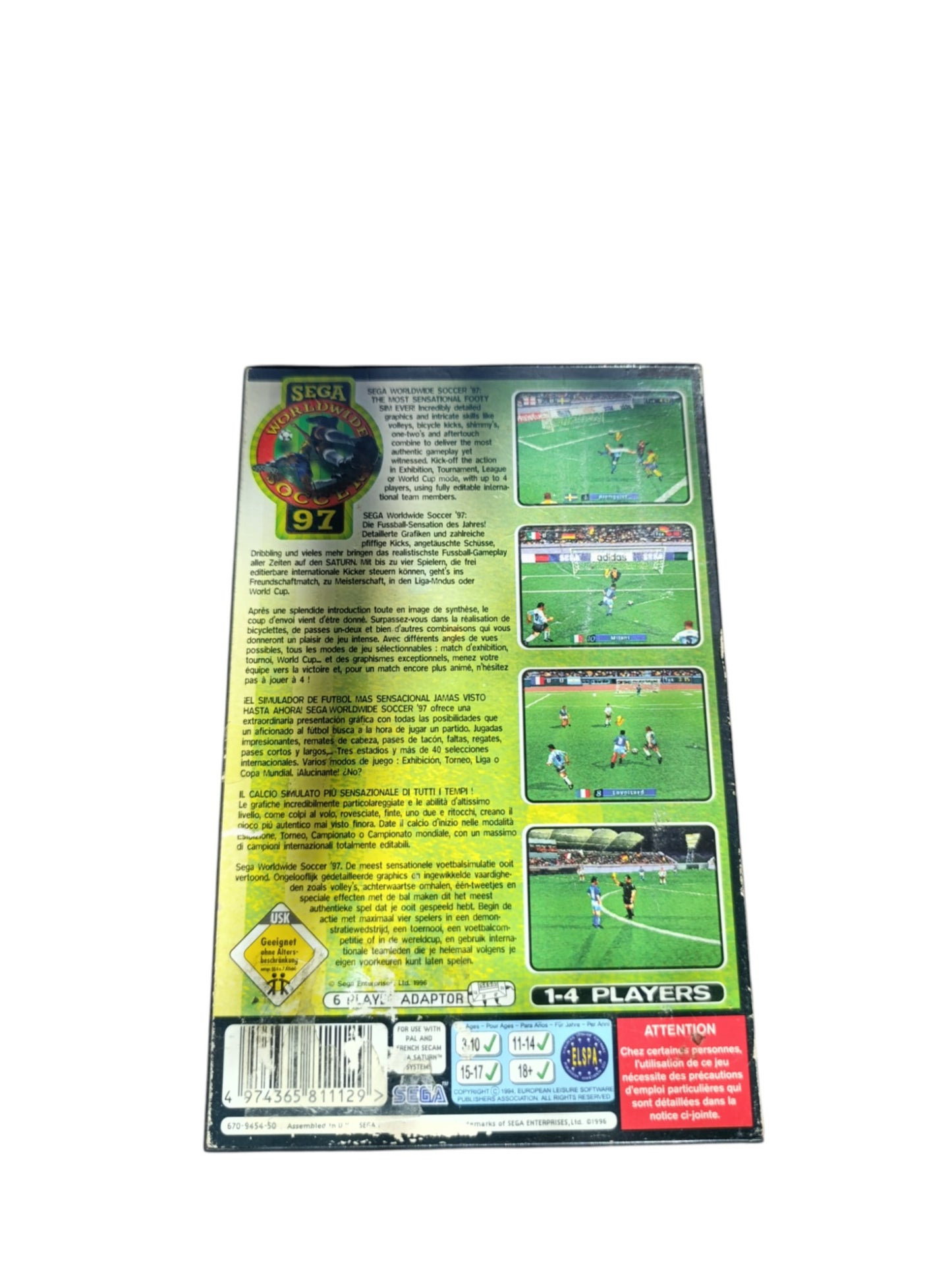Sega Worldwide Soccer 97 Sega Saturn