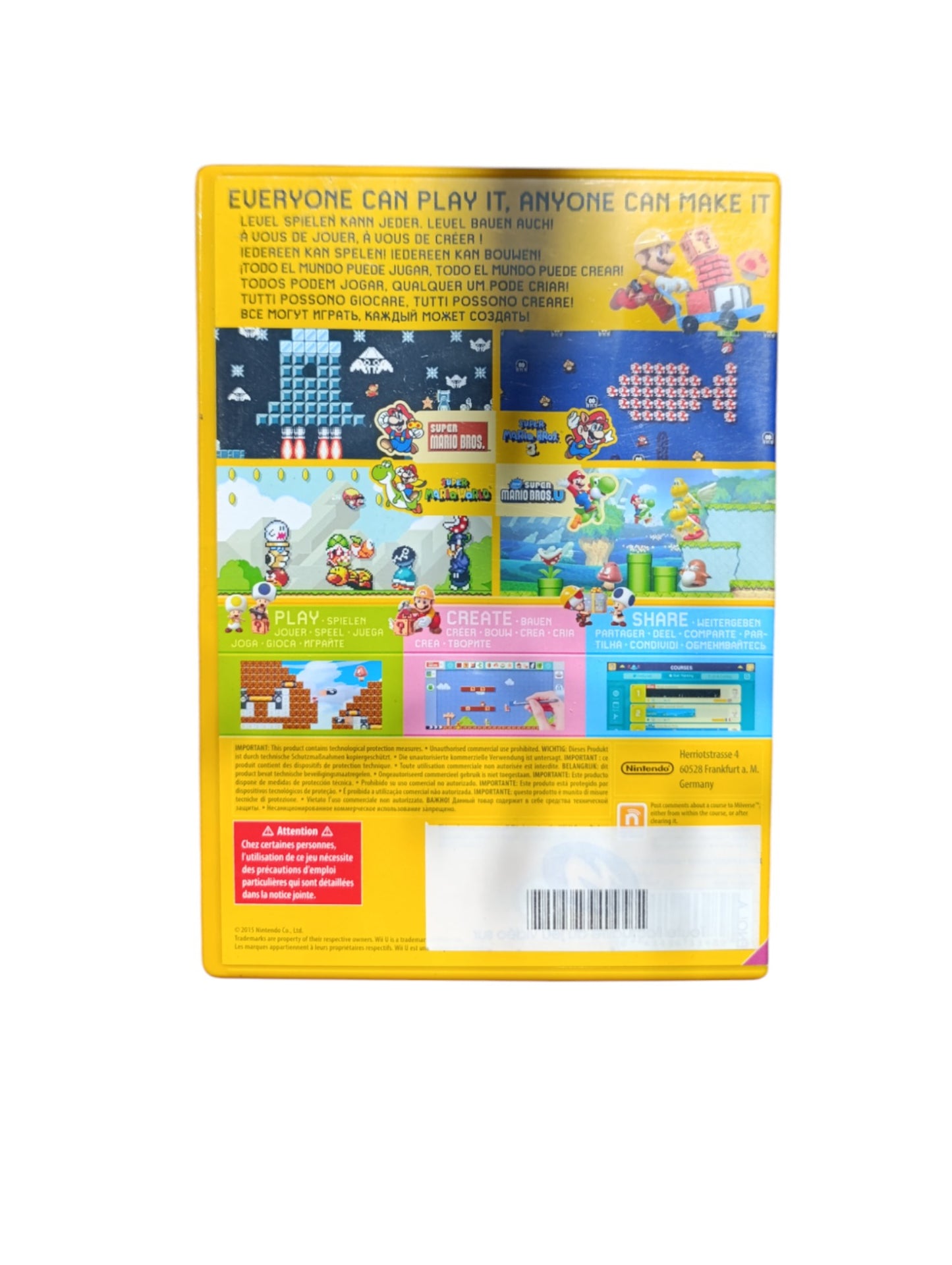 Super Mario Maker – Nintendo Wii U – Édition PAL FR – Jeu Complet