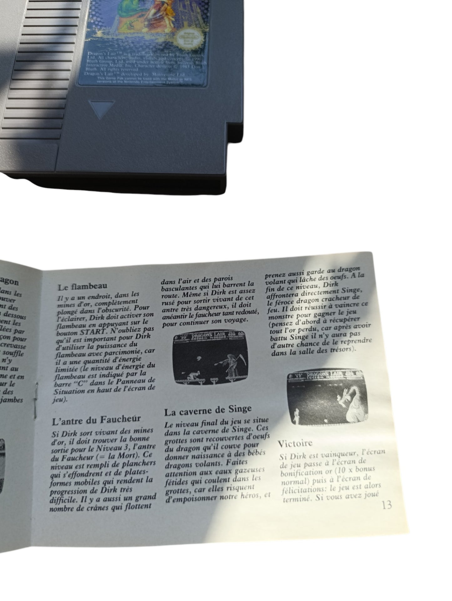 Dragon's Lair Nintendo NES en boîte Complet