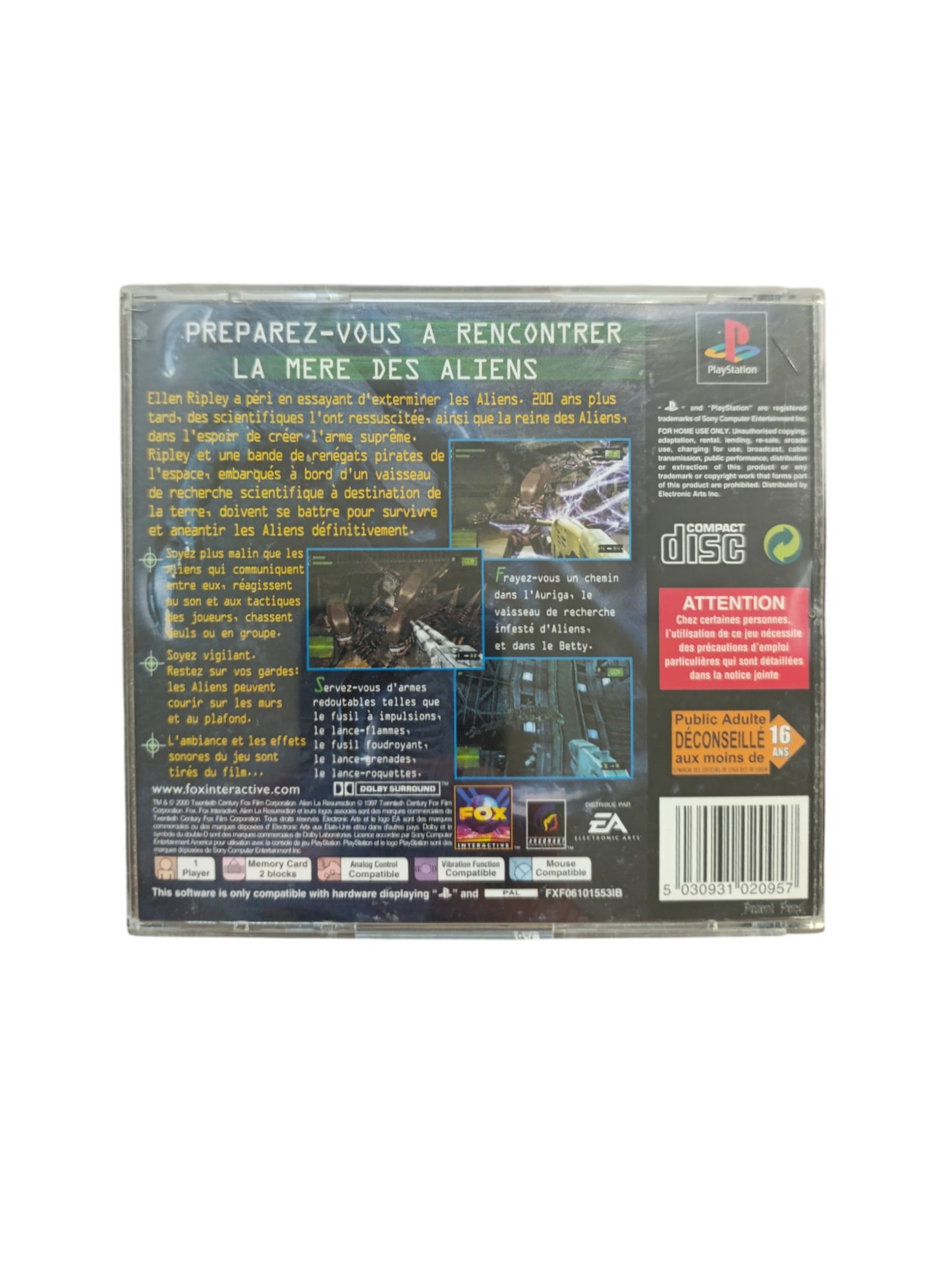 Alien La Ressurection Playstation 1 (PS1)