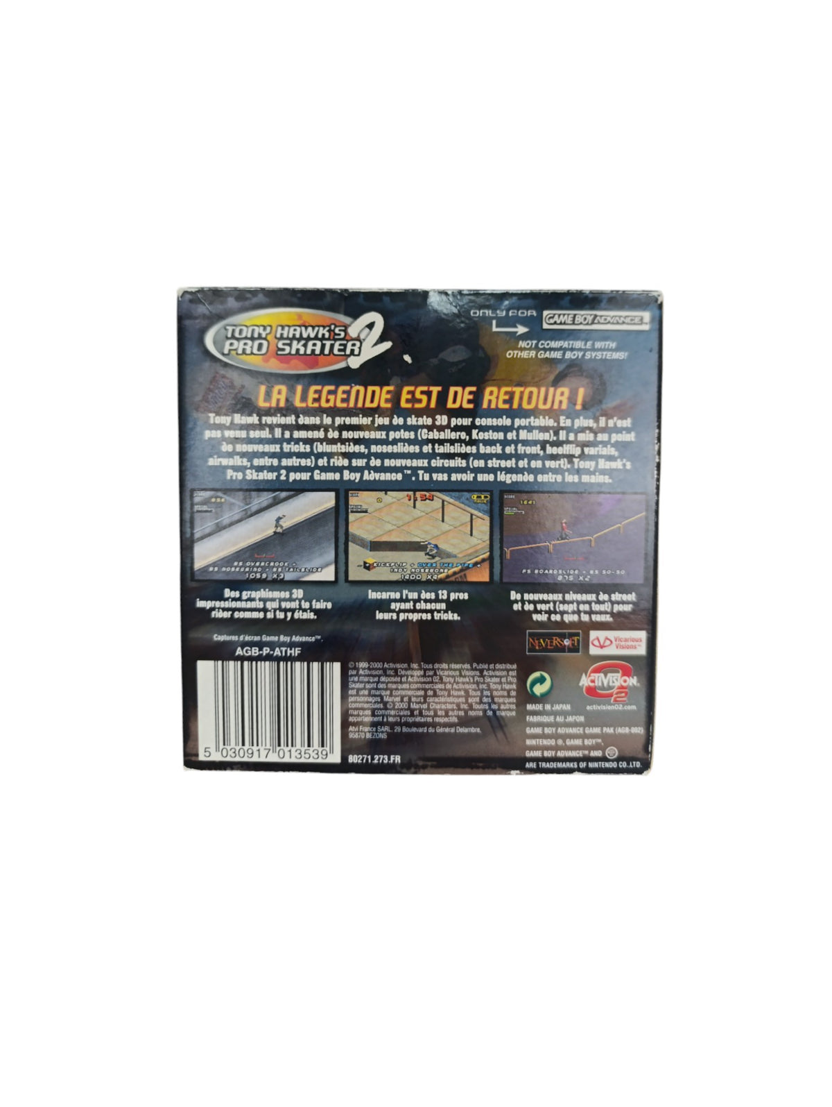 Tony Hawk’s Pro Skater 2 – Game Boy Advance (complet)