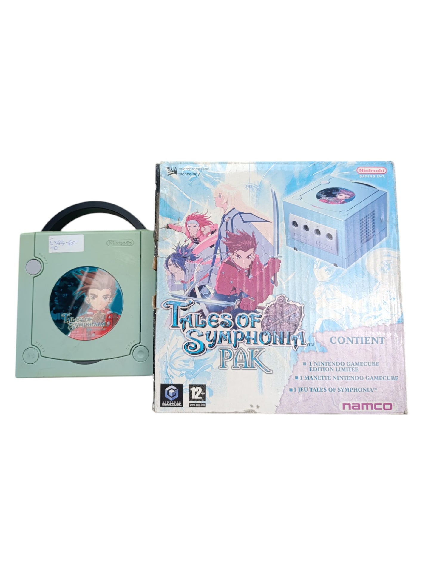 Pack Tales of Symphonia – Nintendo GameCube (boîte + console avec câbles, sans jeu ni notice)