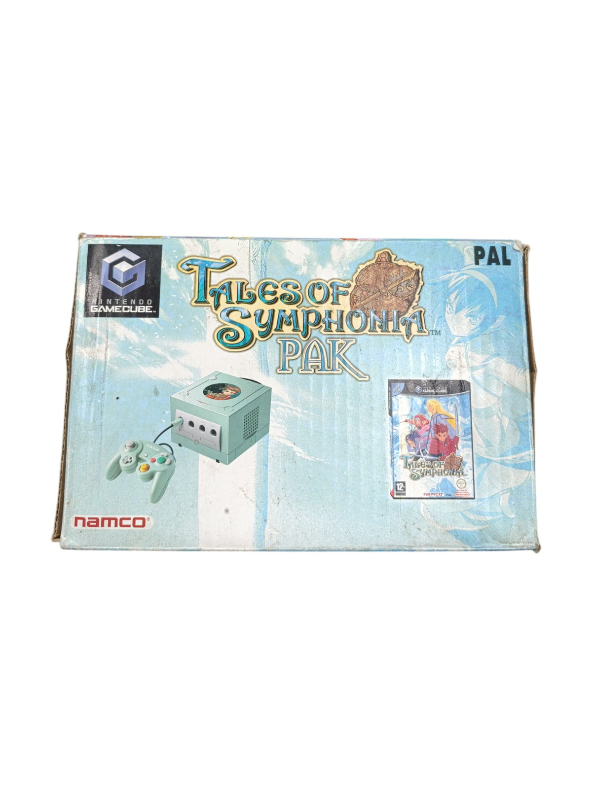 Pack Tales of Symphonia – Nintendo GameCube (boîte + console avec câbles, sans jeu ni notice)
