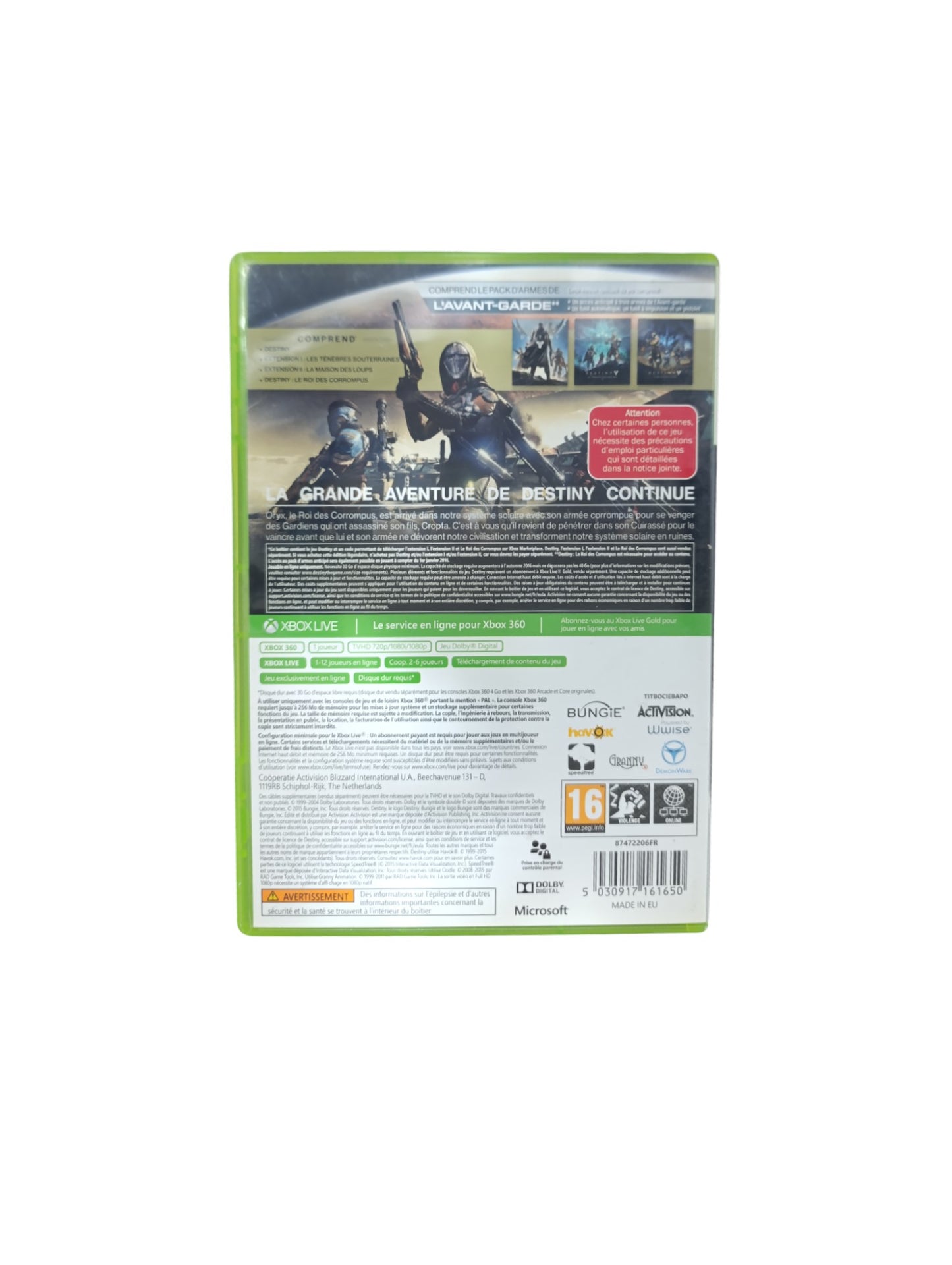 Destiny: Le Roi des Corrompus – Xbox 360 Édition Légendaire (Complet)