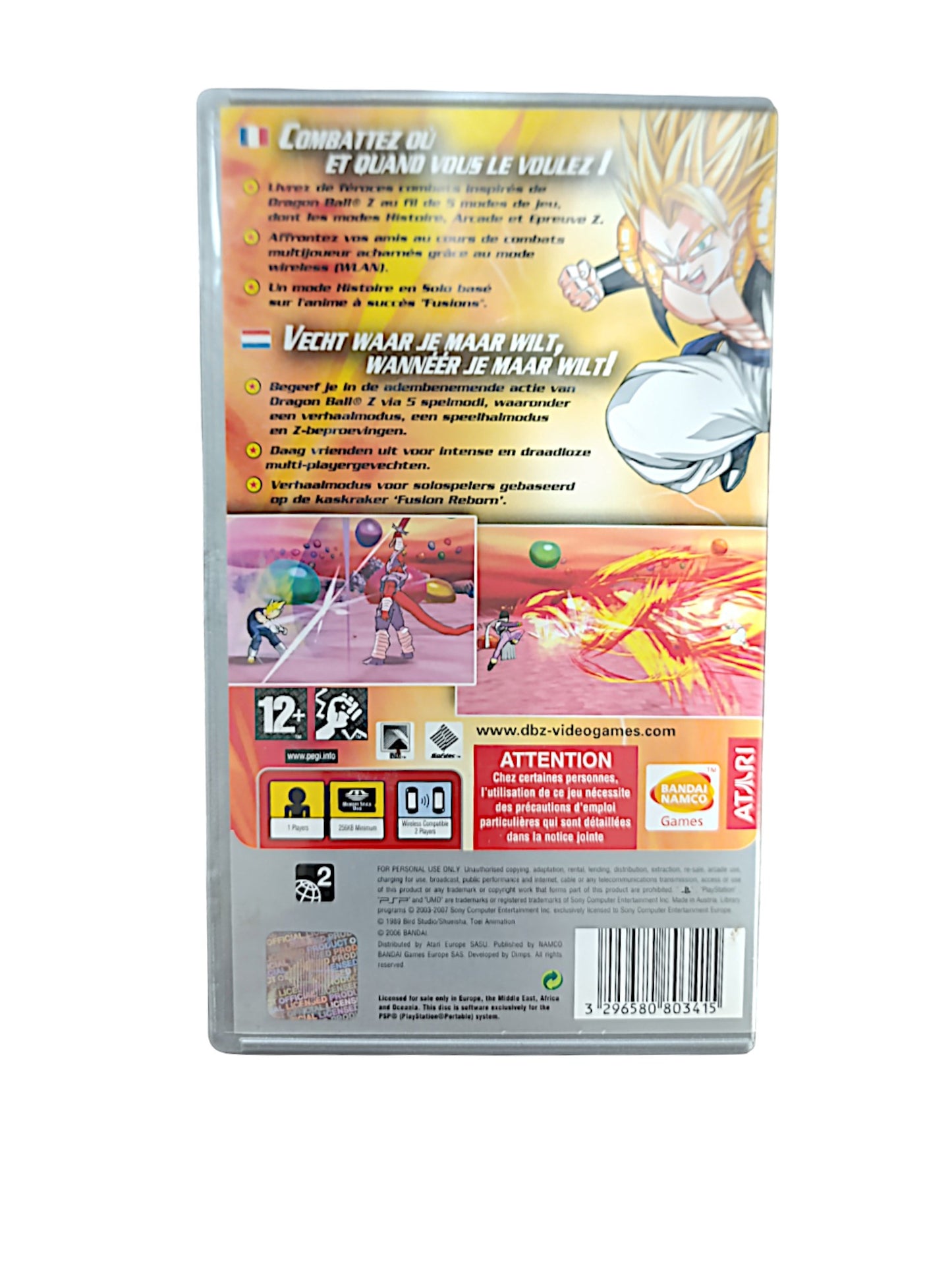 Dragon Ball Z: Shin Budokai – PSP Platinum (Sans notice)
