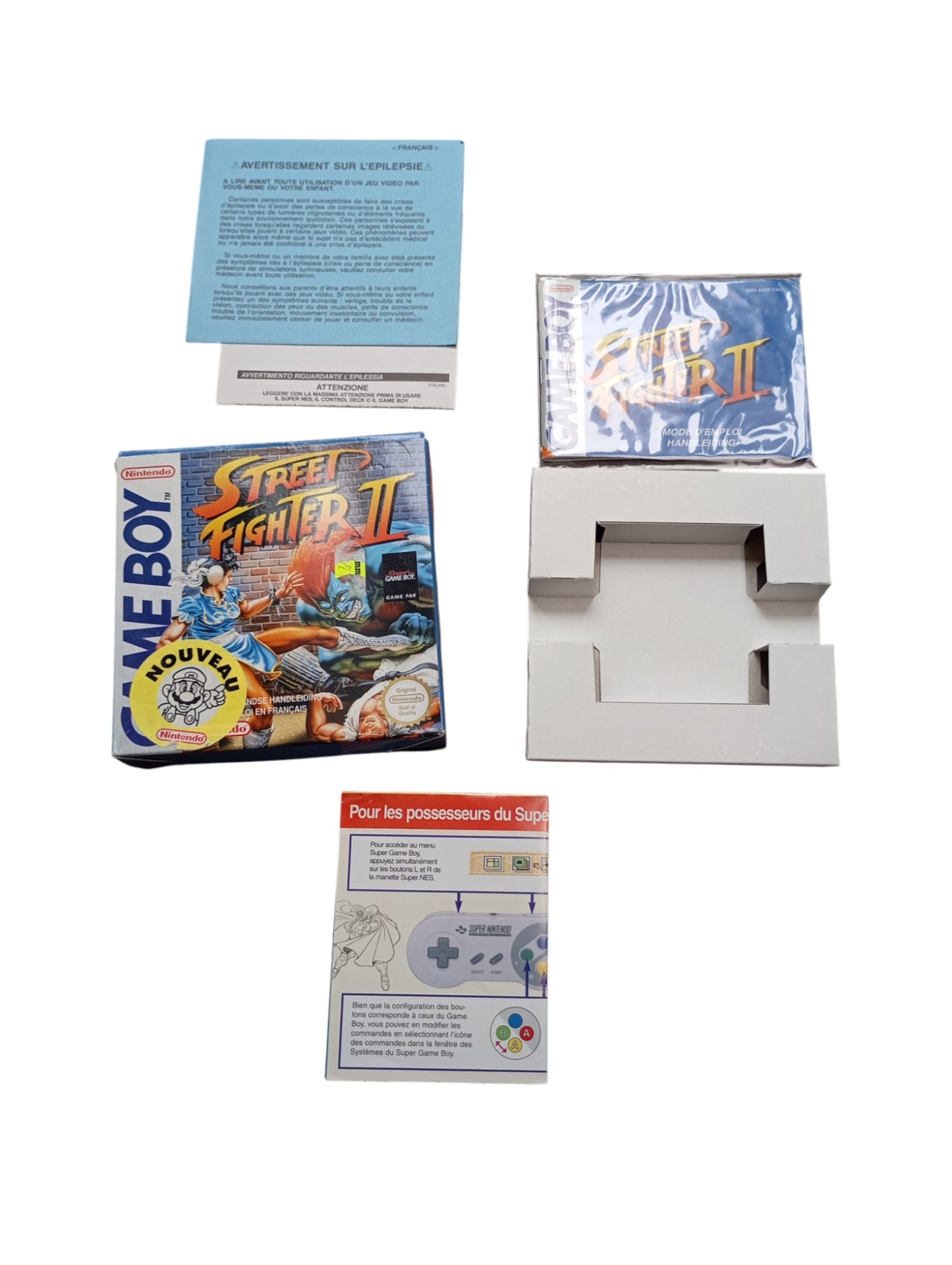 Street Fighter II – Nintendo Game Boy (boîte + notice, sans cartouche)
