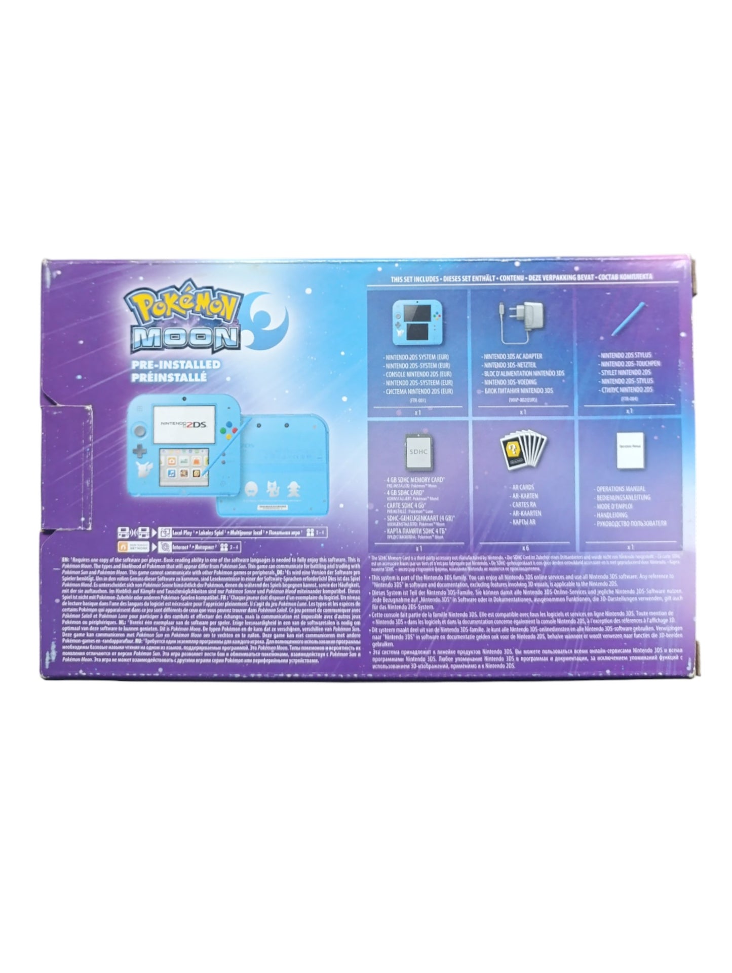 Nintendo 2DS Édition Pokémon Moon – en boîte complète avec notice