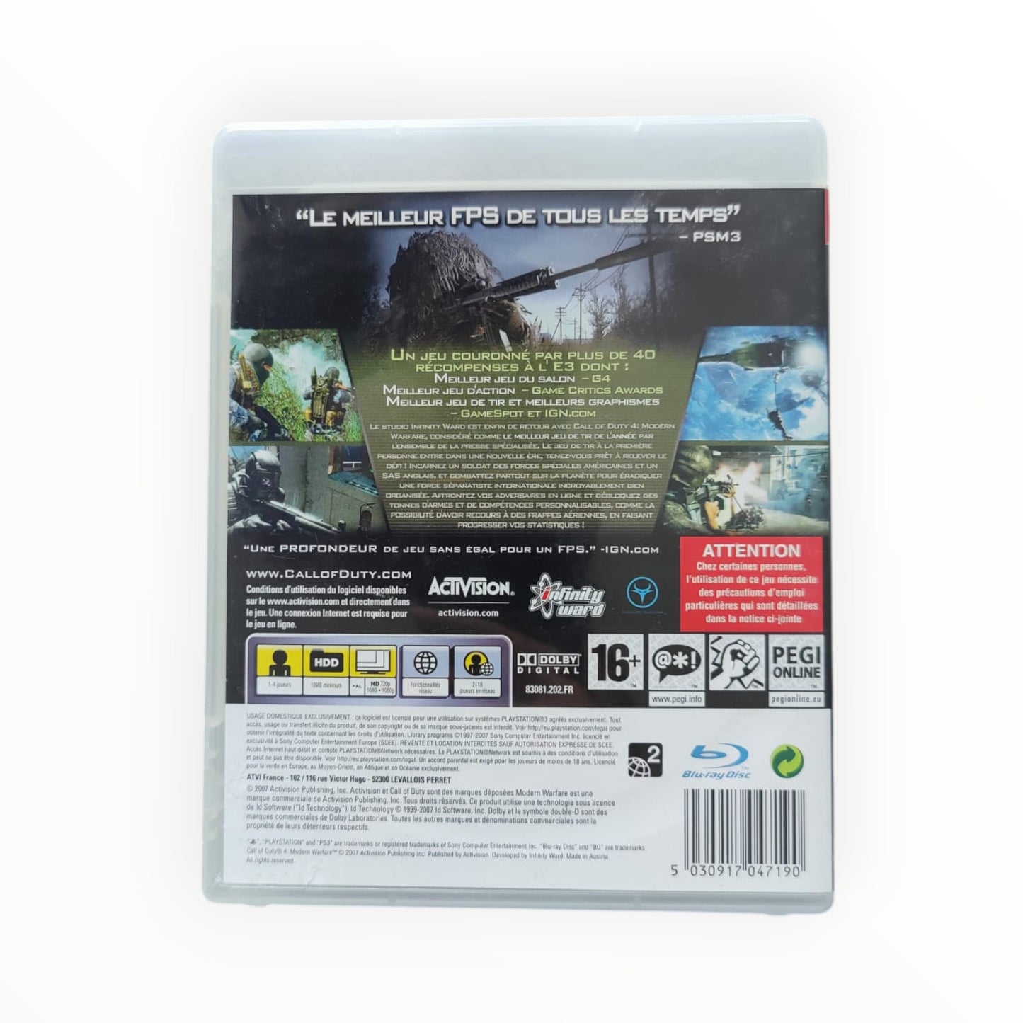 Call of Duty 4: Modern Warfare – PlayStation 3 (complet)
