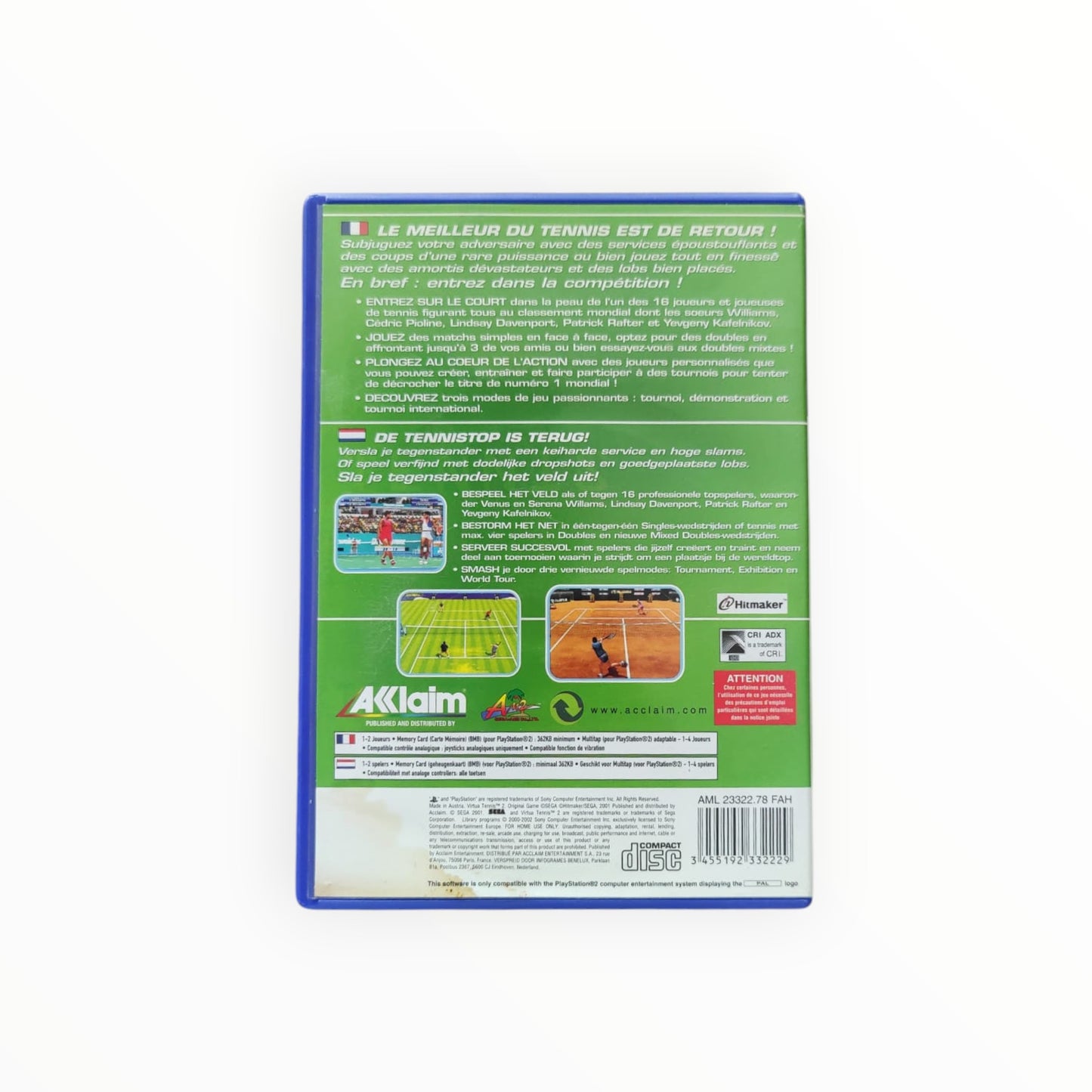 Virtua Tennis 2 – PlayStation 2 (complet)