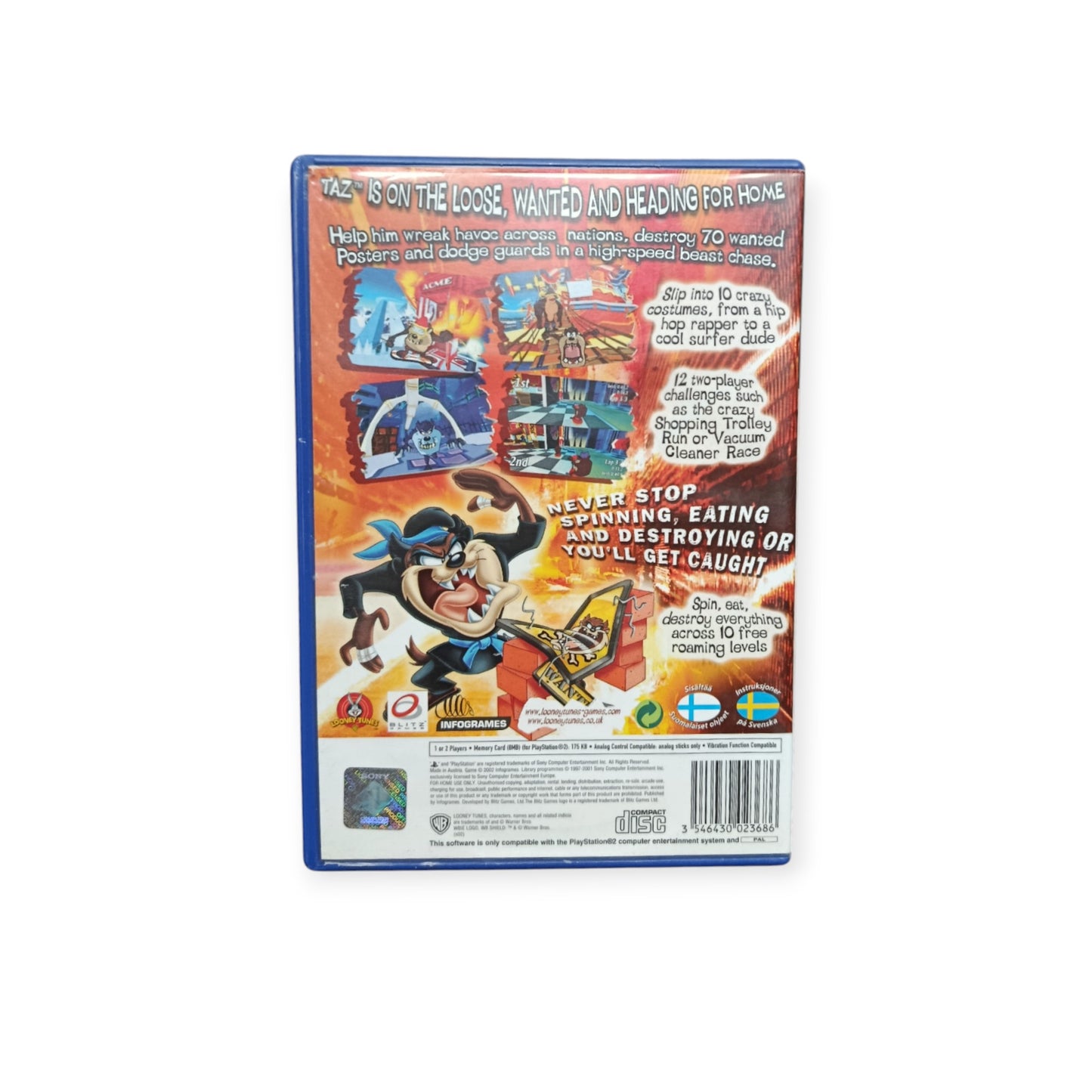 Taz Wanted playstation 2 (PS2) Version UK