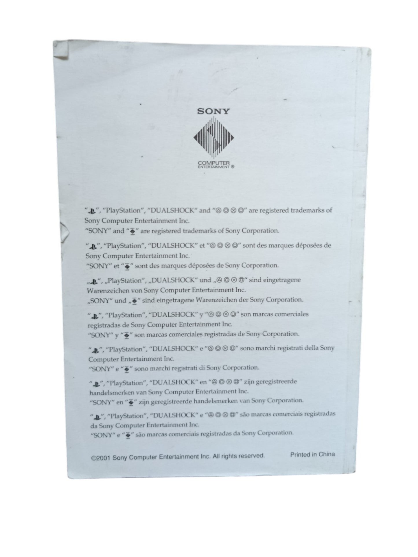 Notice Télécommande Sony Playstation 2 (PS2) Version SCPH-10172