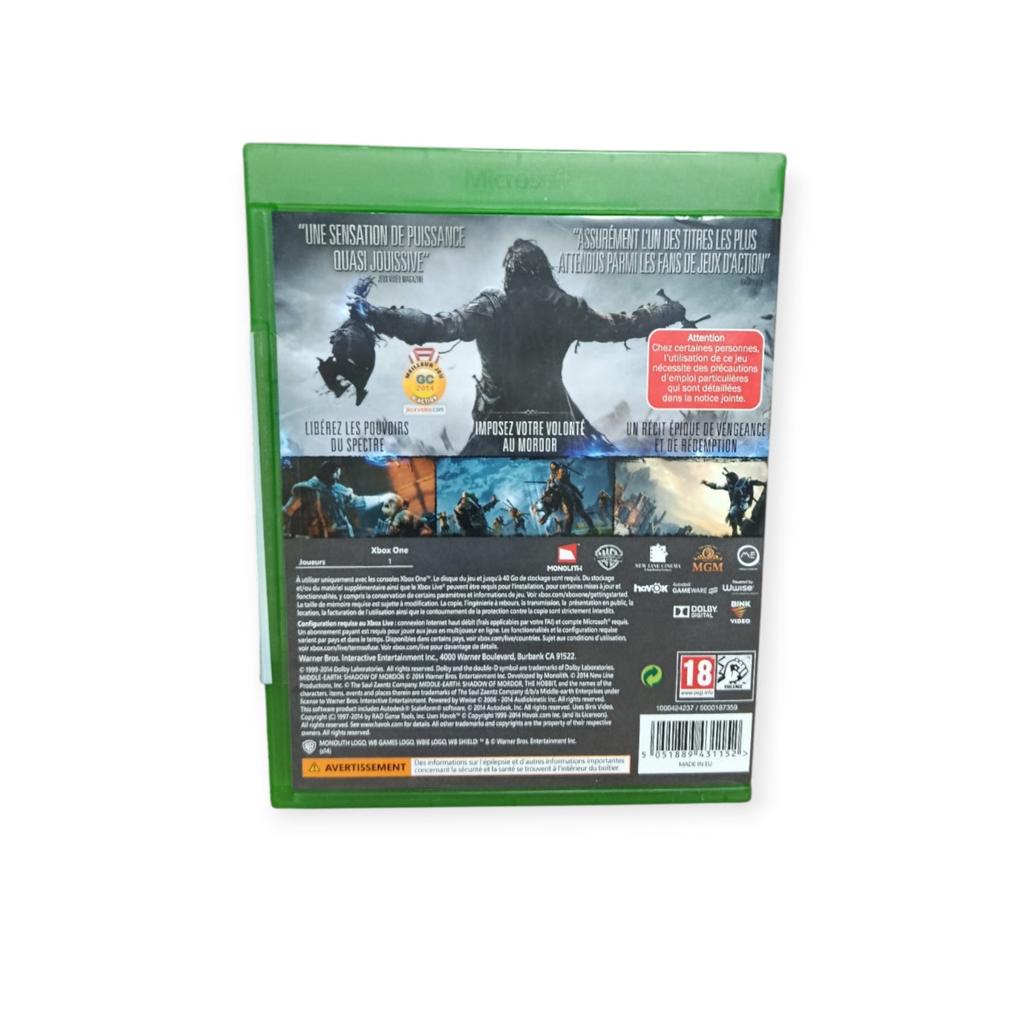 L'ombre du Mordor Xbox One