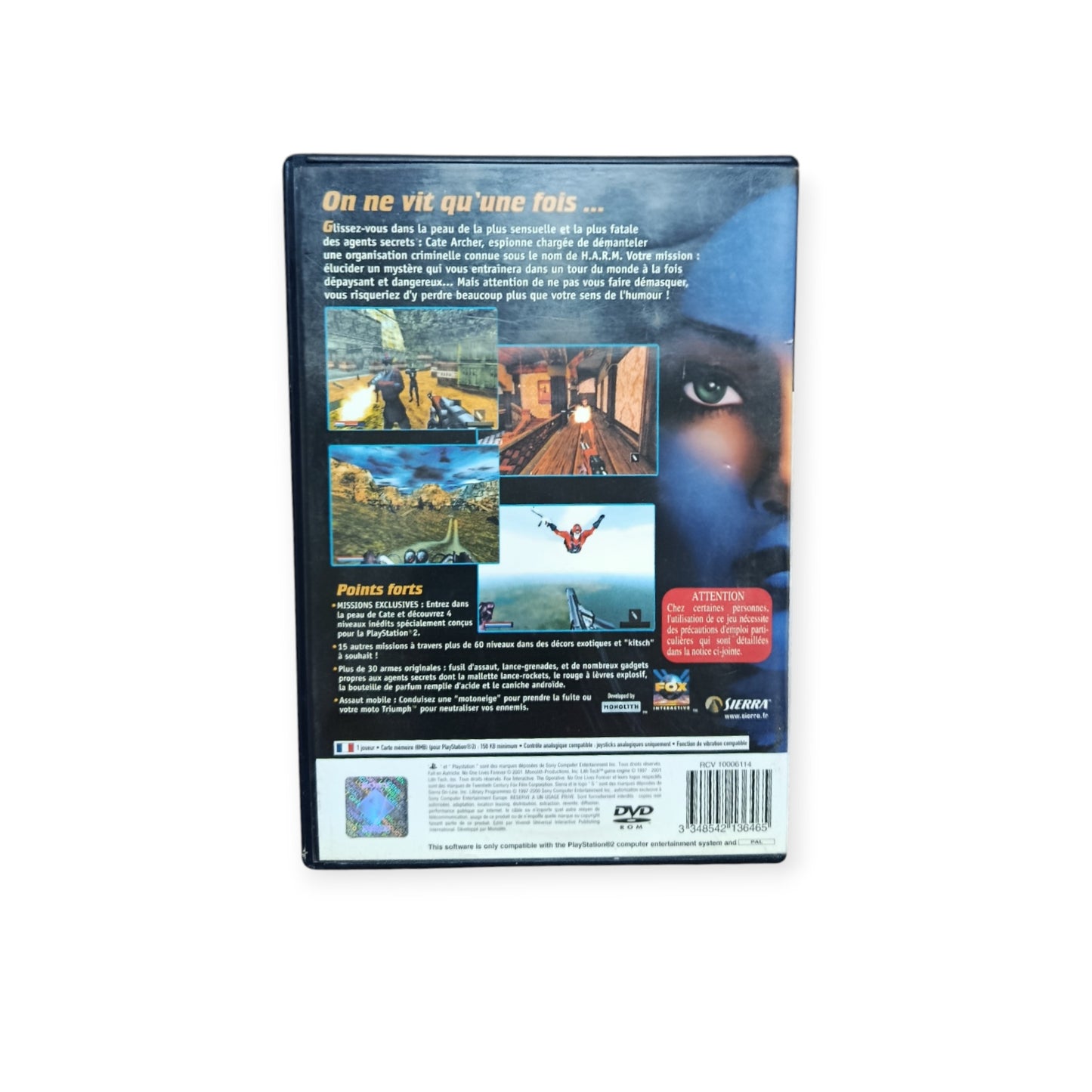 The Operative : No One Lives Forever playstation 2 (PS2)