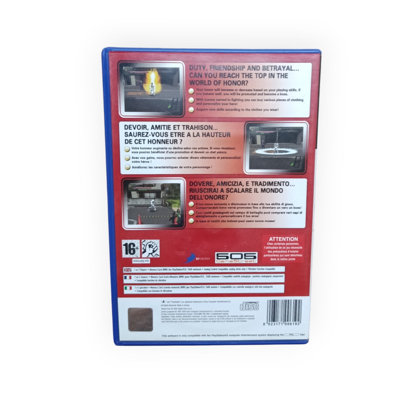 Yakuza Fury playstation 2 (PS2)