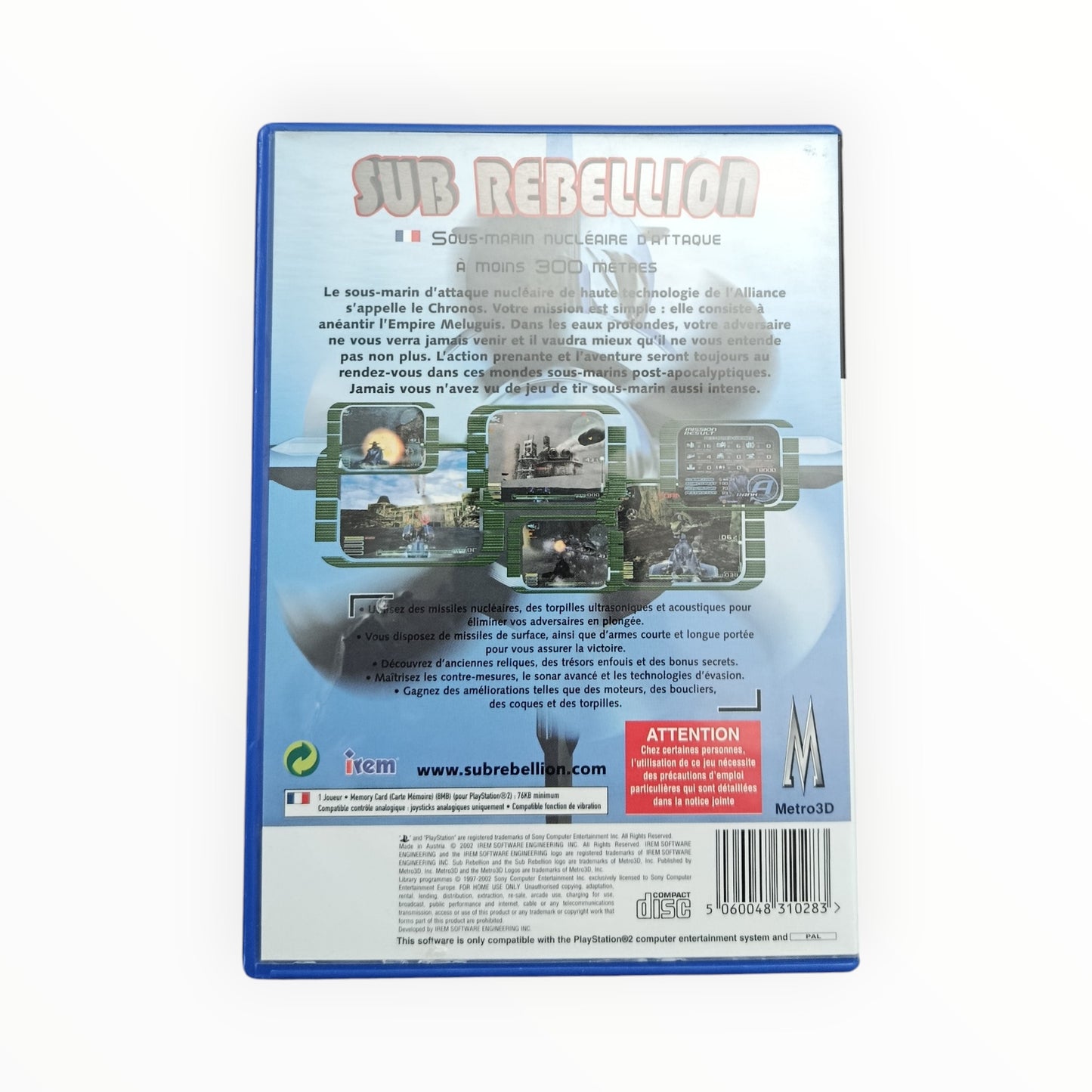 Sub Rebellion playstation 2 (PS2)