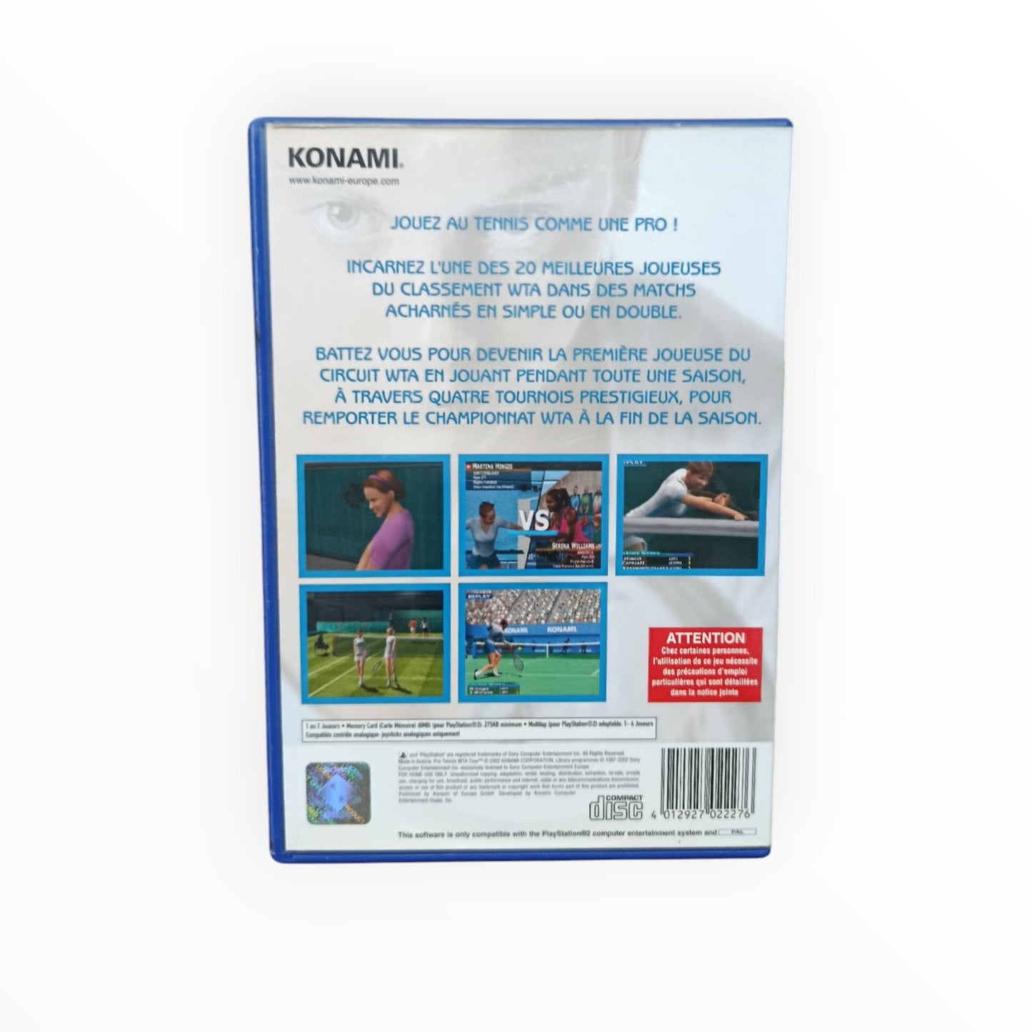 WTA Tour Tennis playstation 2 (PS2)