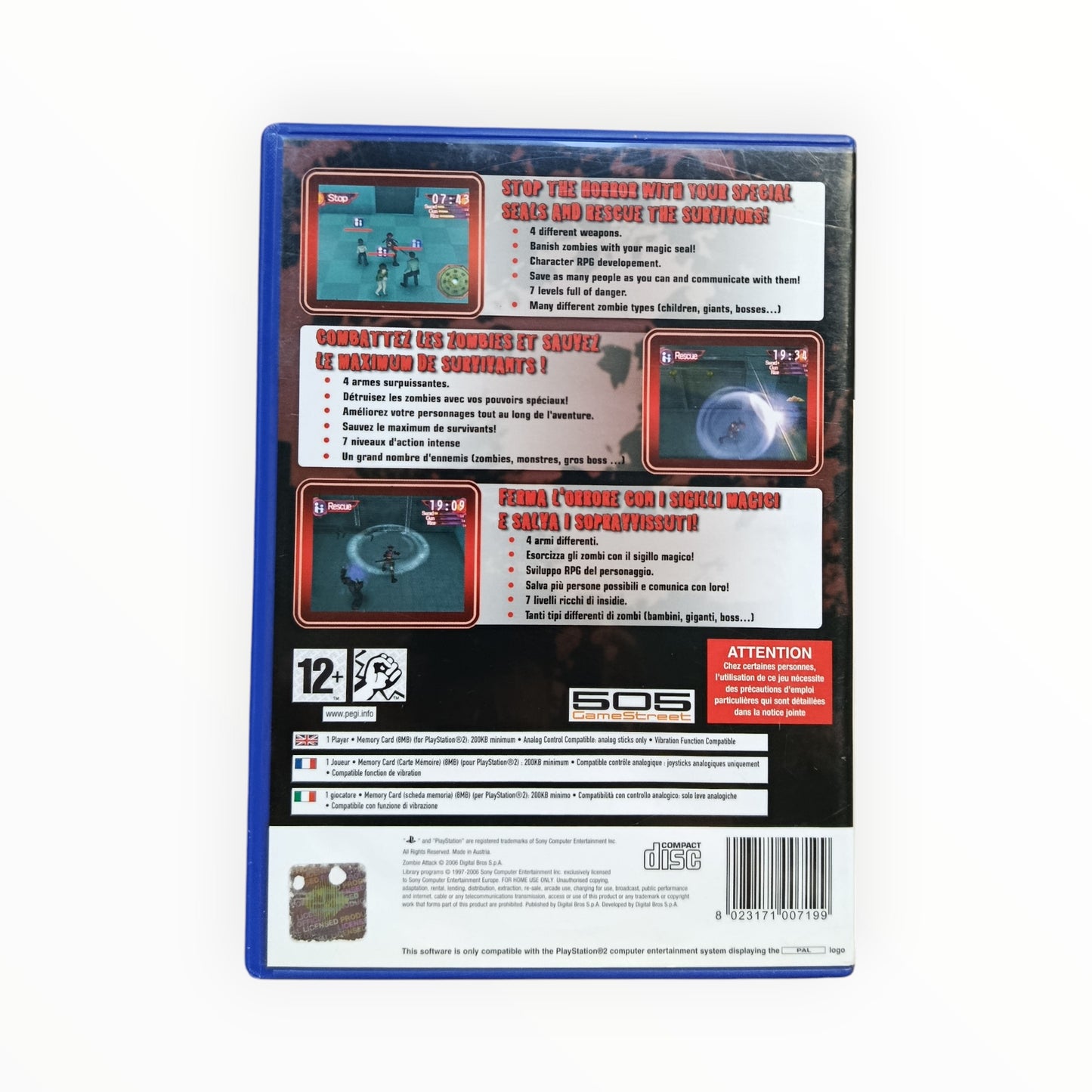 Zombie Attack PS2 PAL FR Fonctionnel | Masaru