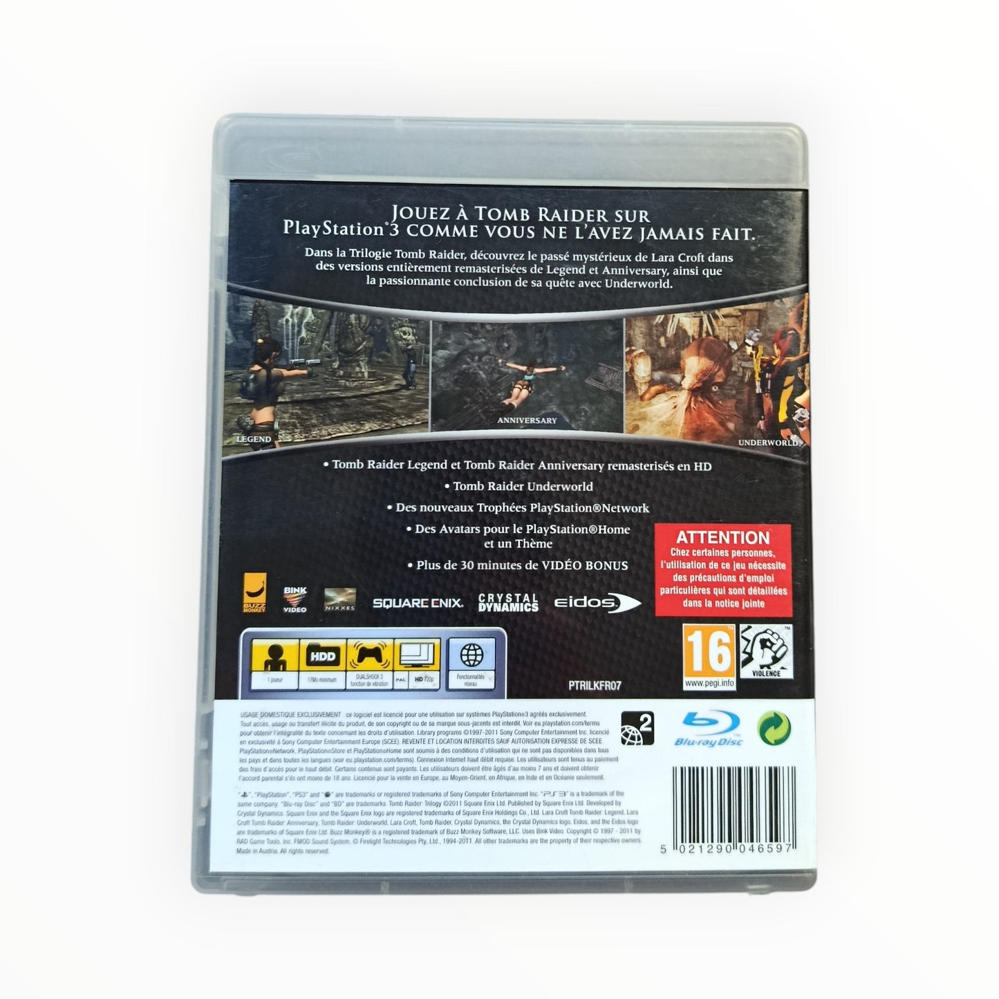 Tomb Raider Trilogy HD Classics PS3 PAL FR Fonctionnel | Masaru