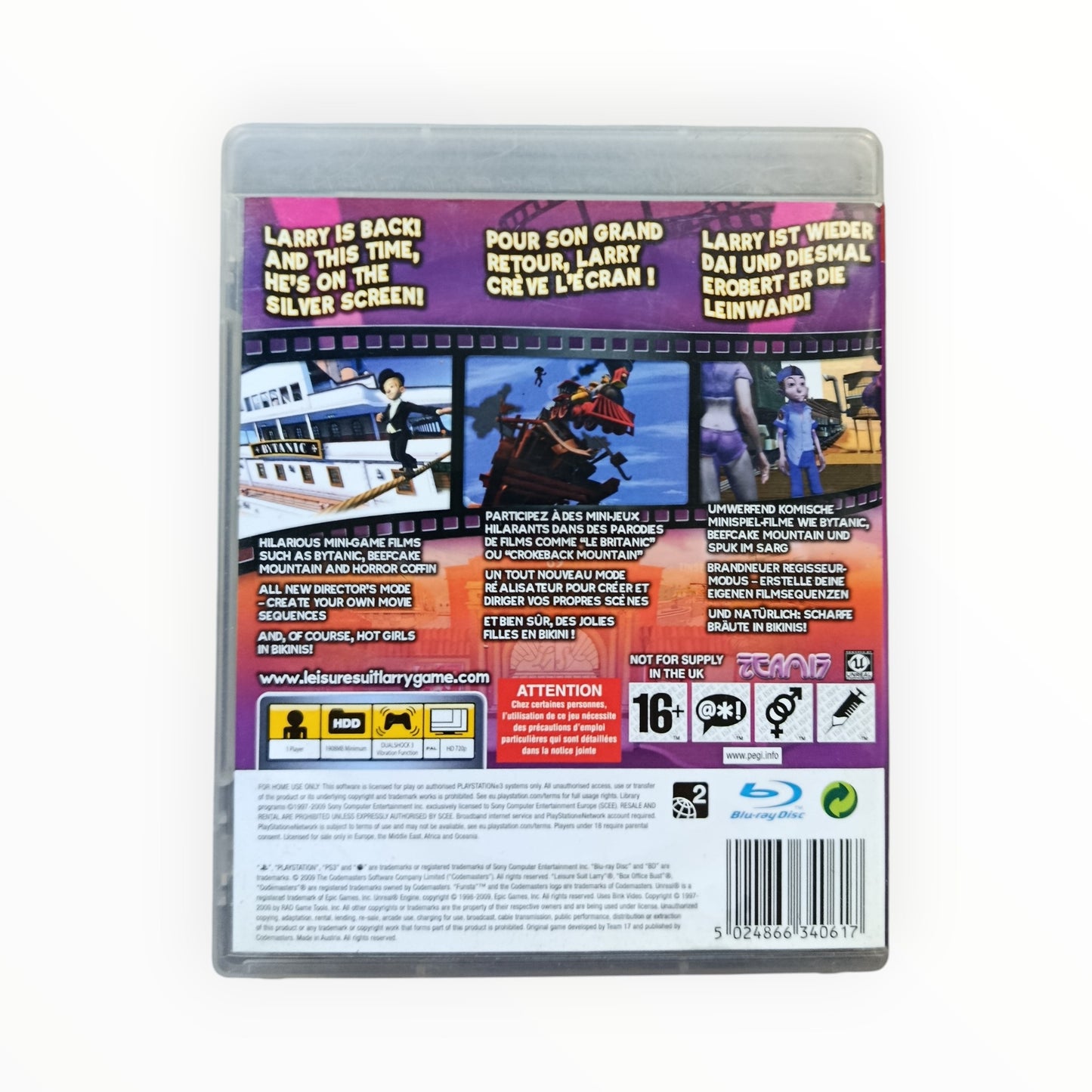 Leisure Suit Larry Box Office Bust PS3 PAL FR Fonctionnel | Masaru