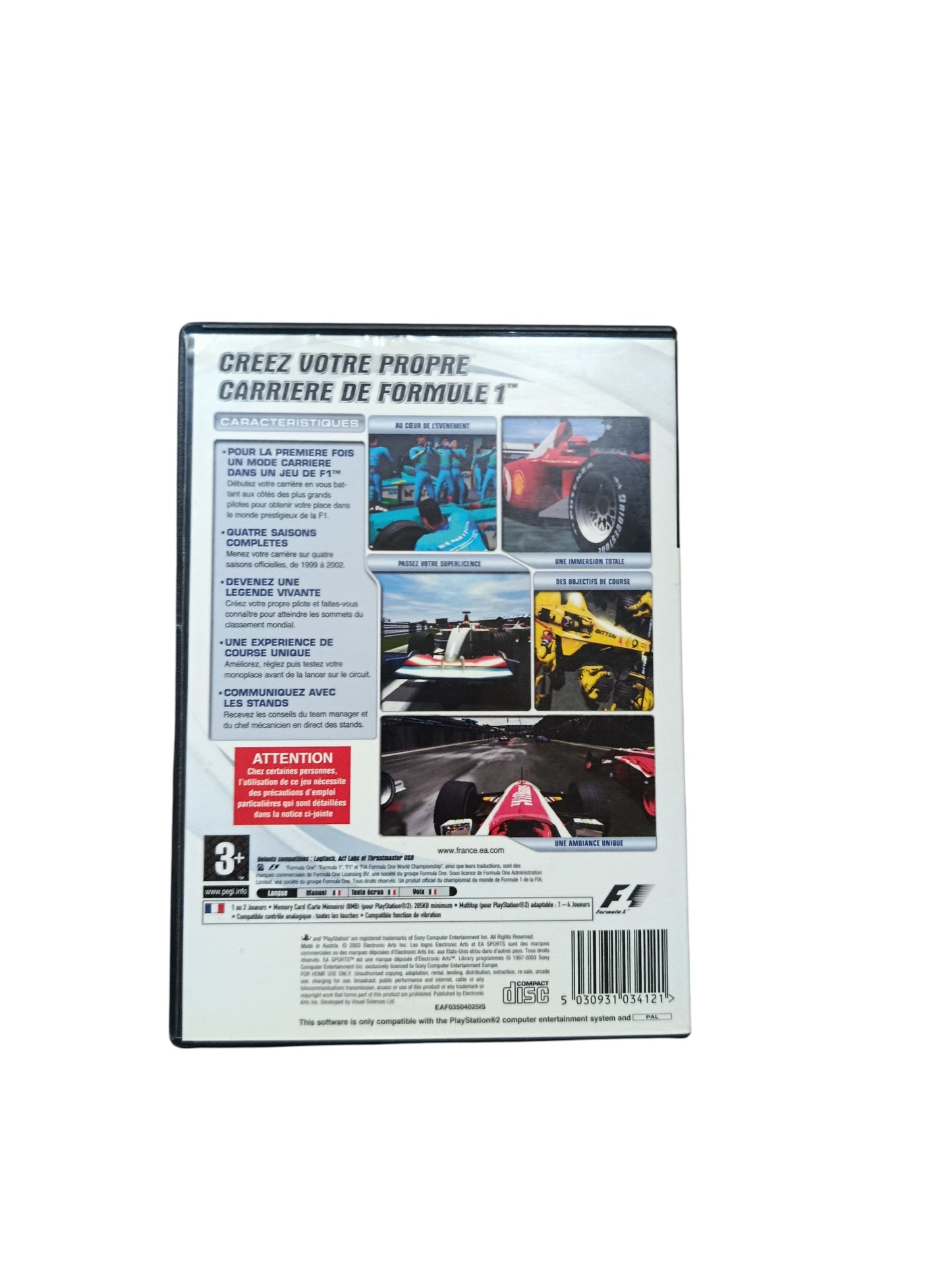 F1 Career Challenge playstation 2 (PS2)