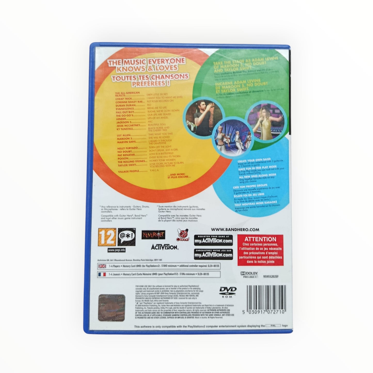 Band Hero playstation 2 (PS2)