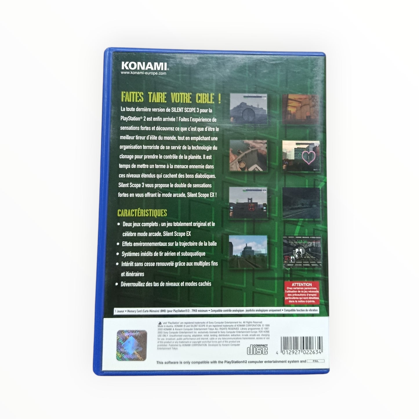 Silent Scope 3 playstation 2 (PS2)
