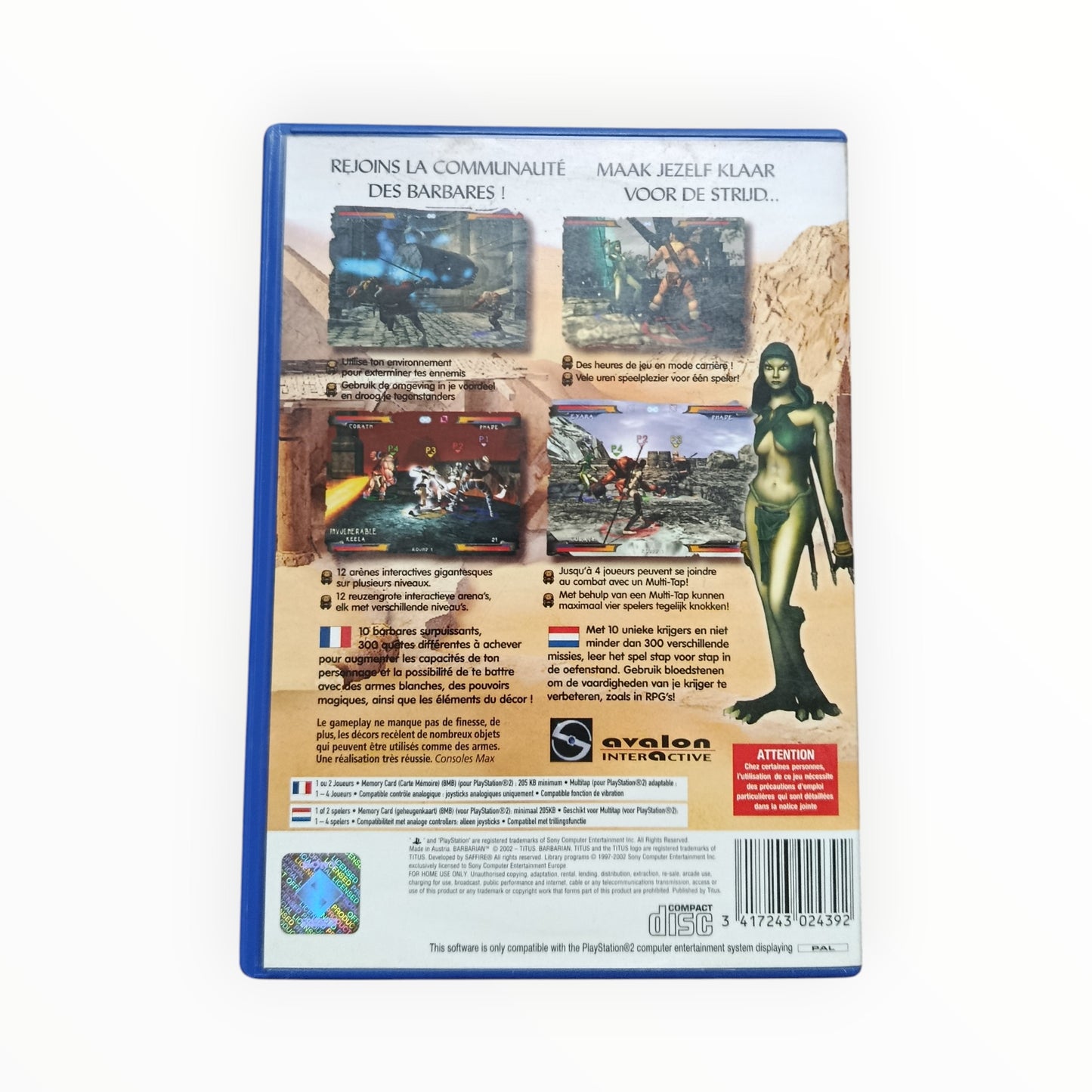 Barbarian Playstation 2 (PS2)